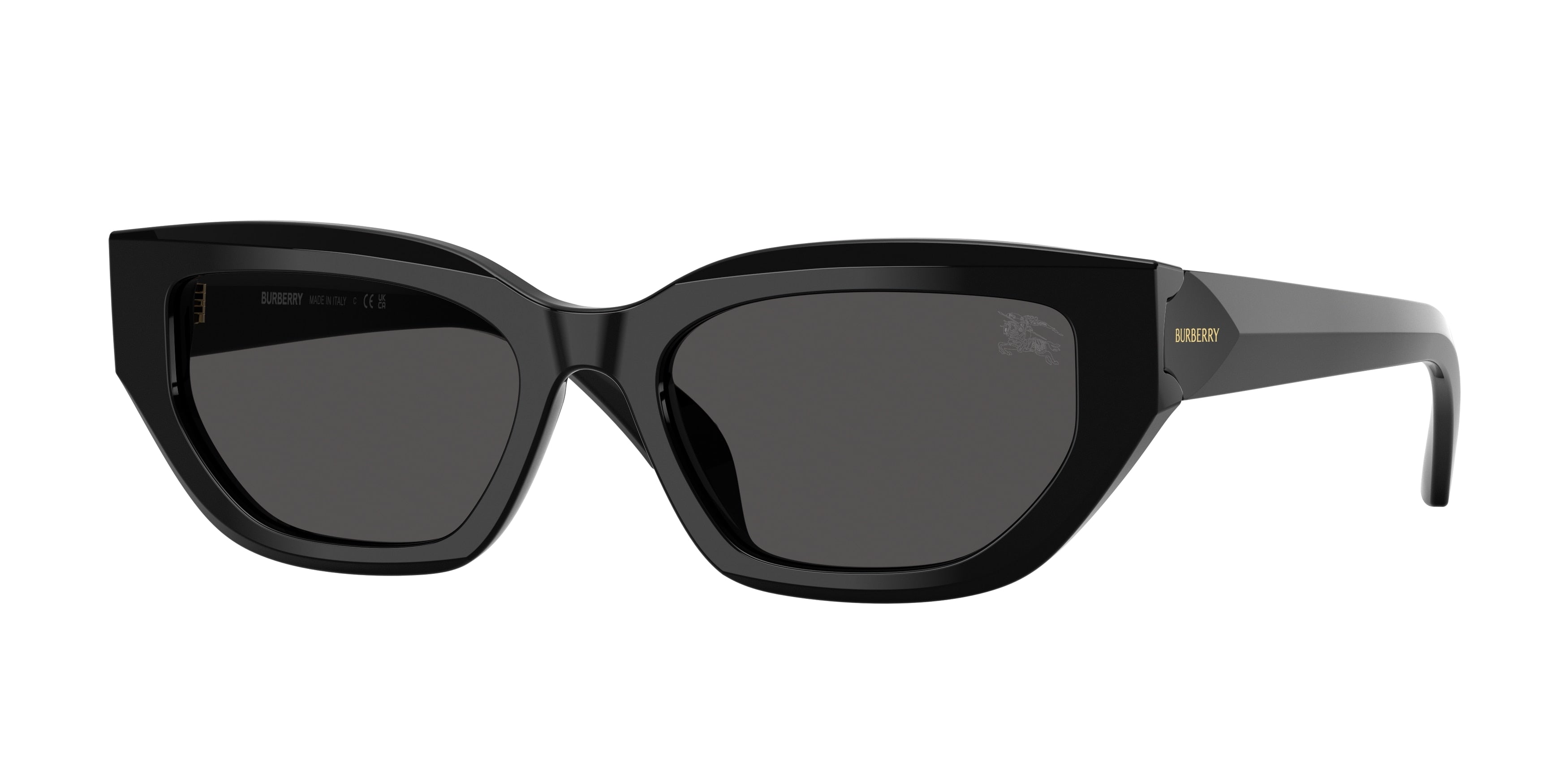 Burberry BE4463D Cat Eye Sunglasses 300187-Black 54-140-18 - Color Map Black