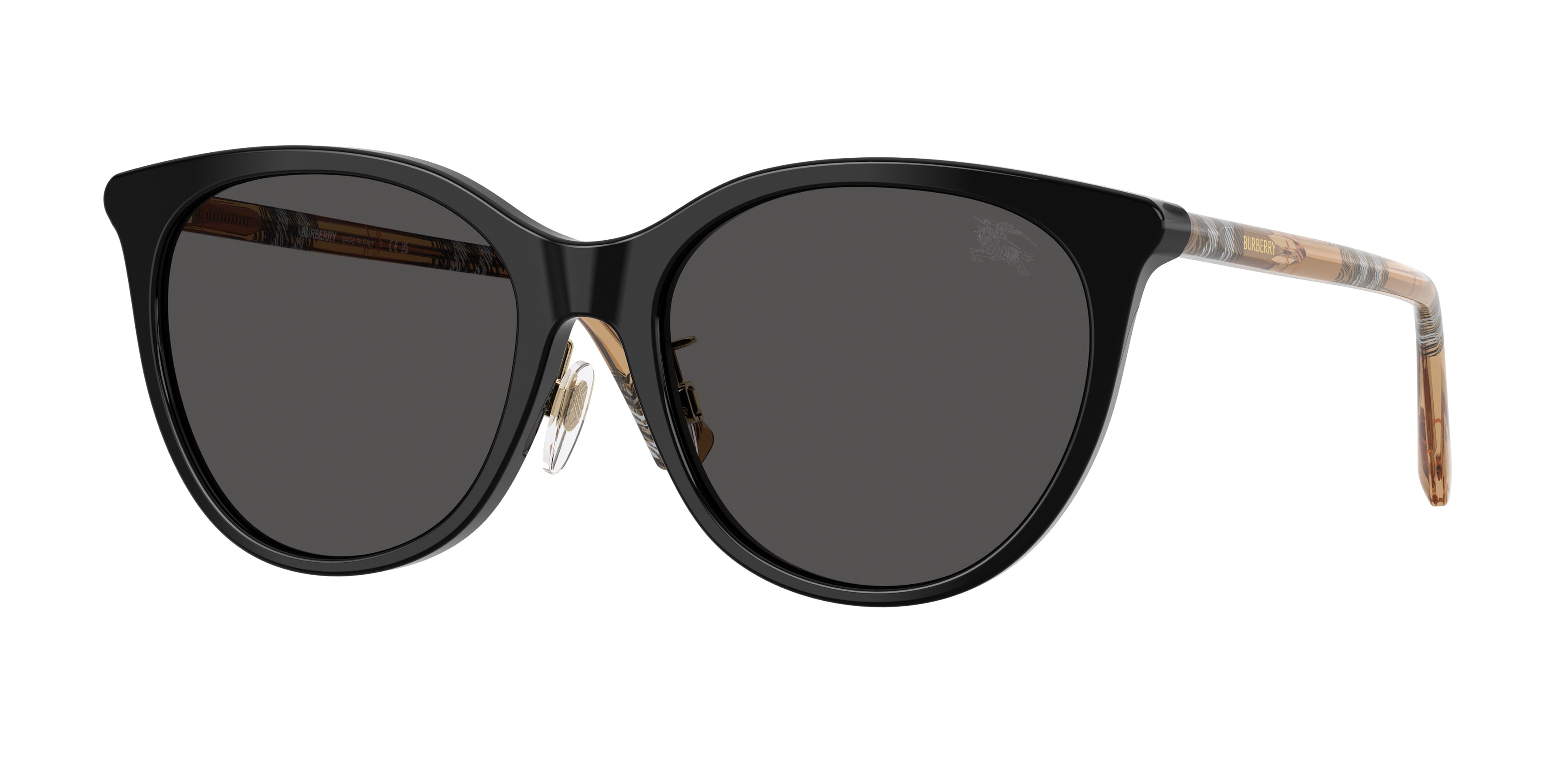 Burberry BE4464D Phantos Sunglasses 416187-Black 56-145-18 - Color Map Black