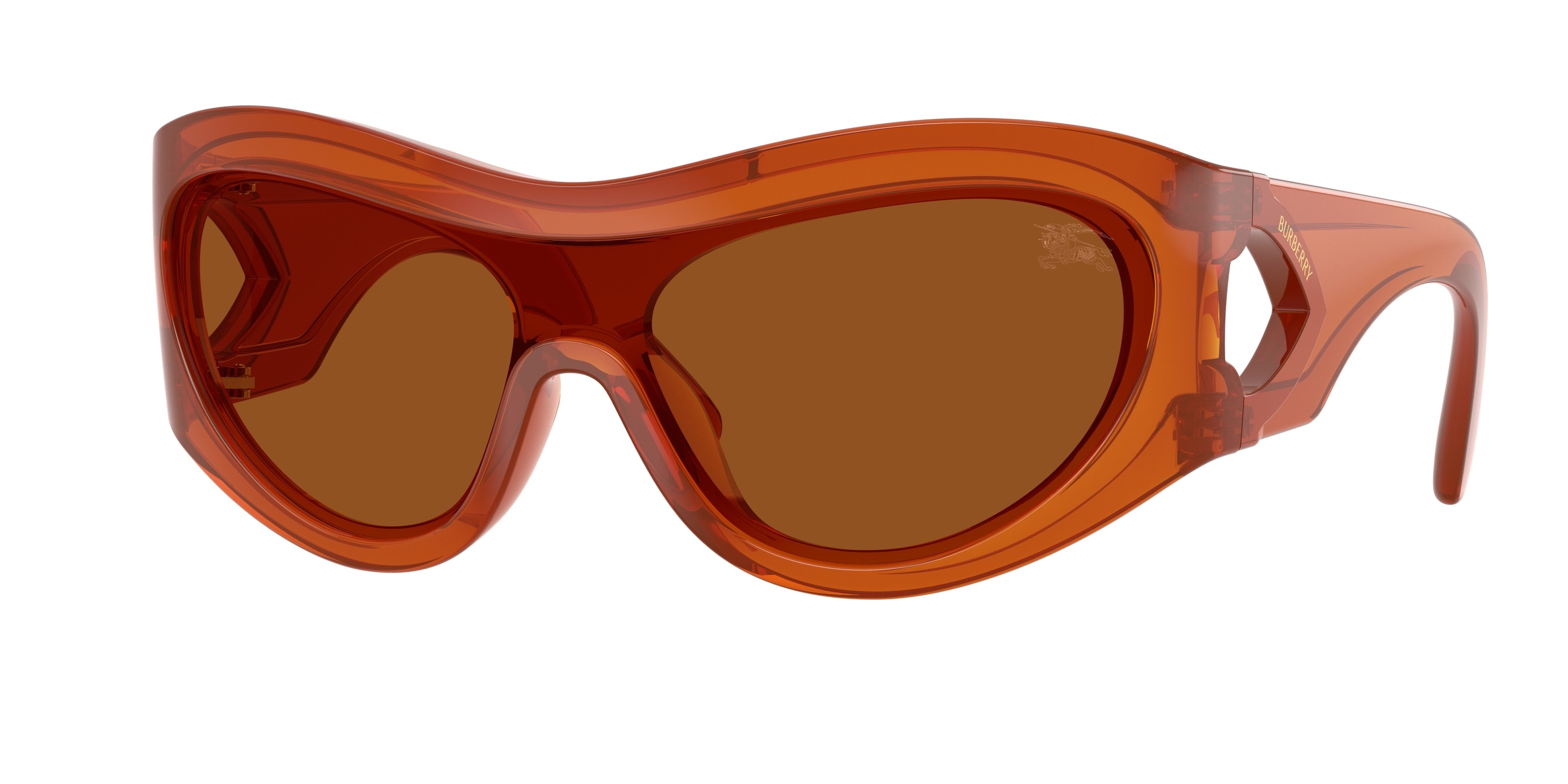 Burberry BE4465 Irregular Sunglasses 415273-Rust 0-135-138 - Color Map Red