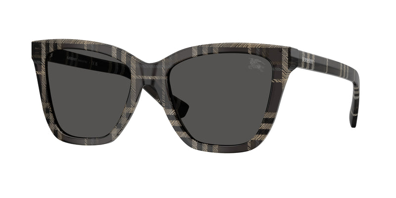 Burberry BE4470 Square Sunglasses 419987-Grey Check 54-140-18 - Color Map Grey