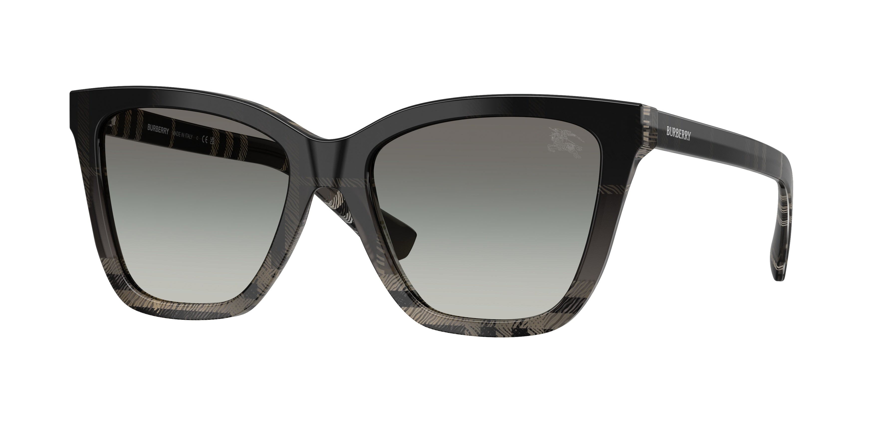 Burberry BE4470 Square Sunglasses  420011-Grey Check 54-140-18 - Color Map Grey