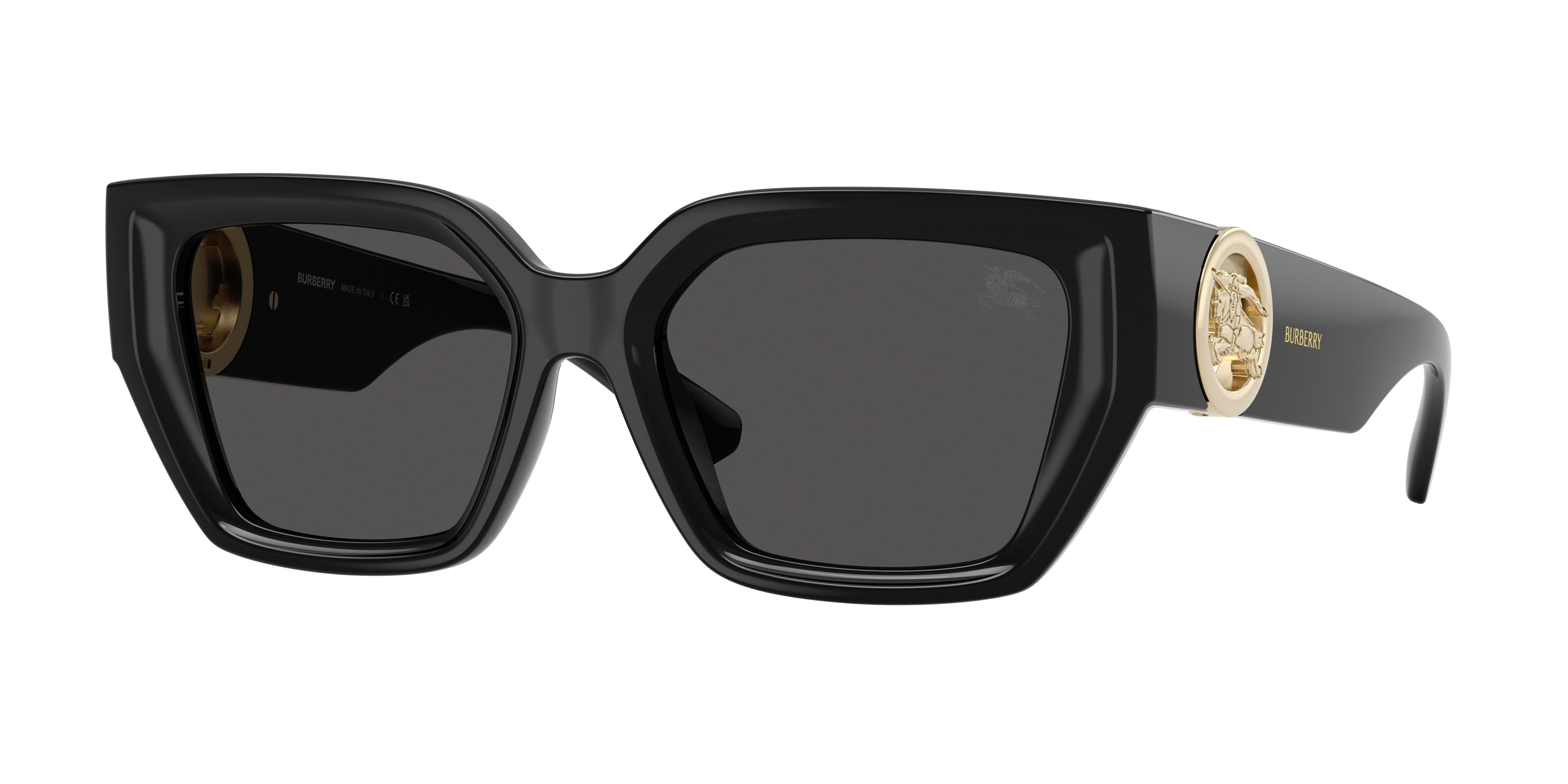 Burberry BE4472U Square Sunglasses  300187-Black 53-135-18 - Color Map Black