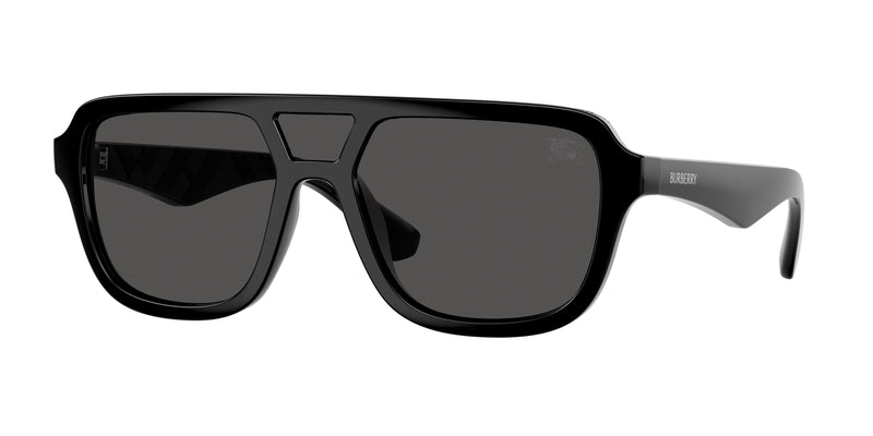 Burberry BE4474U Pilot Sunglasses 300187-Black 0-145-128 - Color Map Black