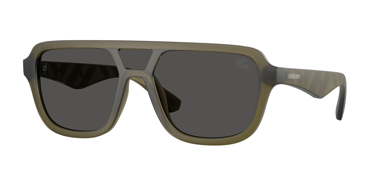 Burberry BE4474U Pilot Sunglasses 421287-Matte Green 0-145-128 - Color Map Green