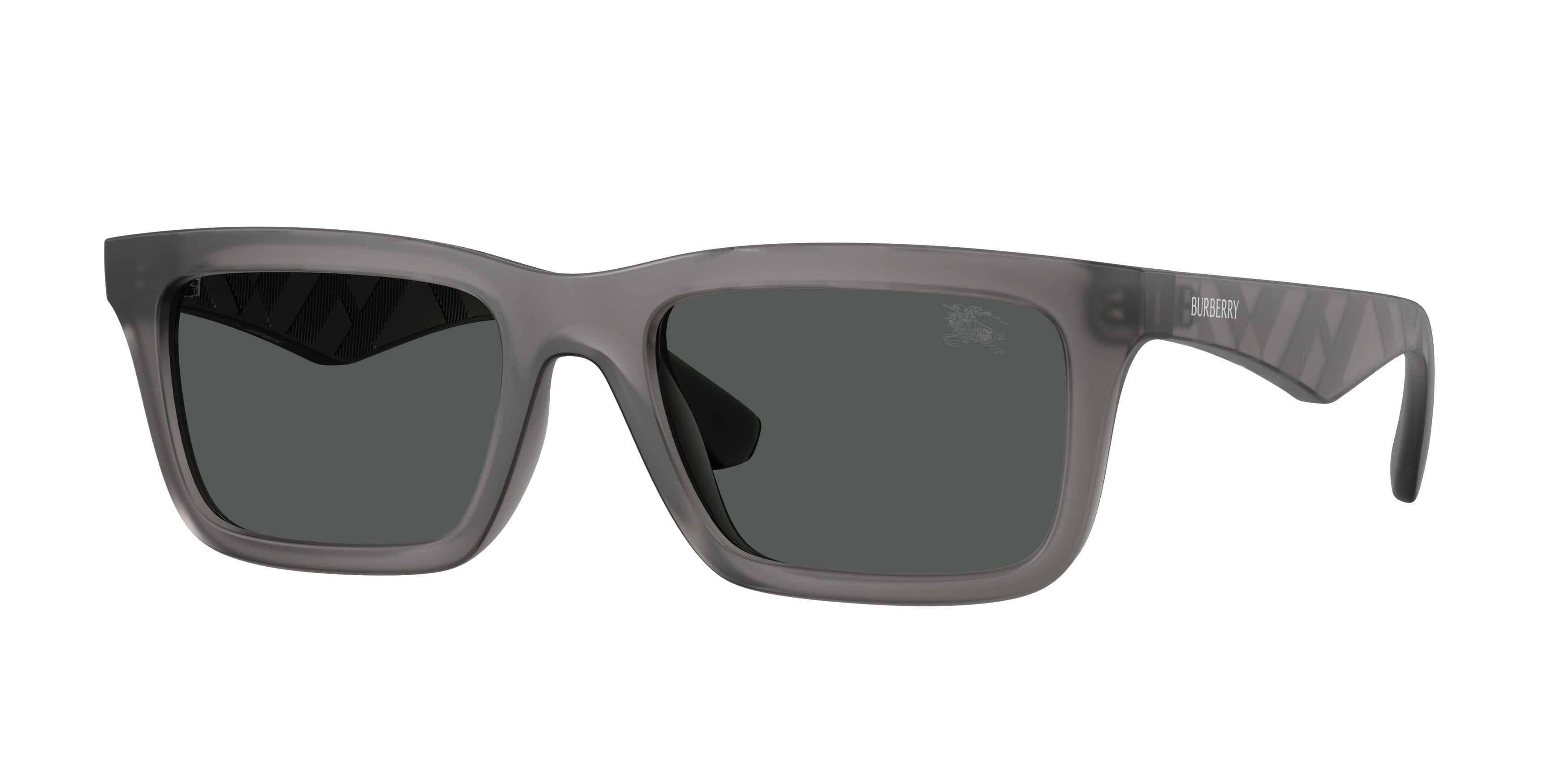 Burberry BE4475U Rectangle Sunglasses  421387-Matte Grey 53-145-19 - Color Map Grey