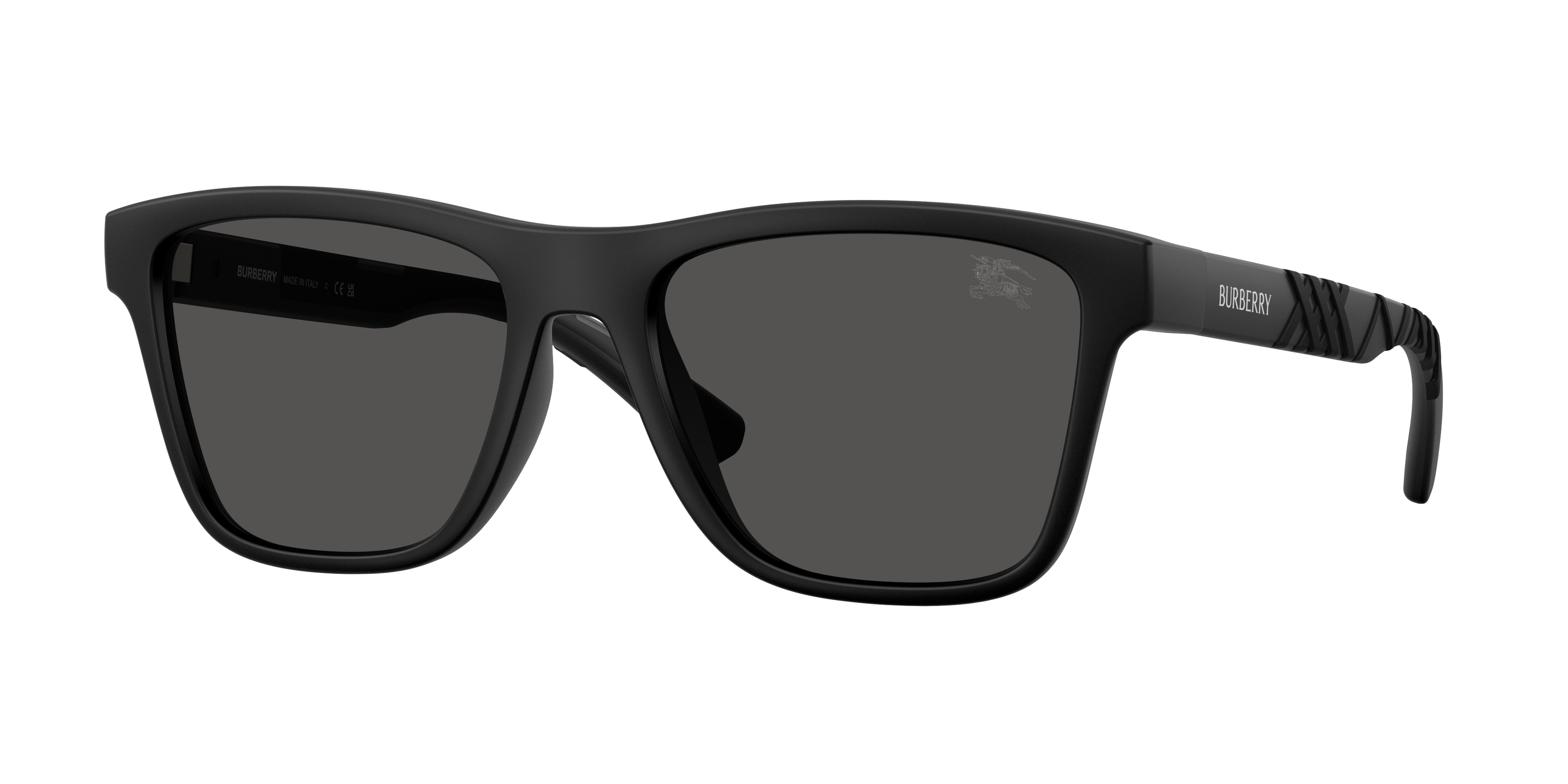 Burberry BE4482U Square Sunglasses 346487-Matte Black 55-145-18 - Color Map Black