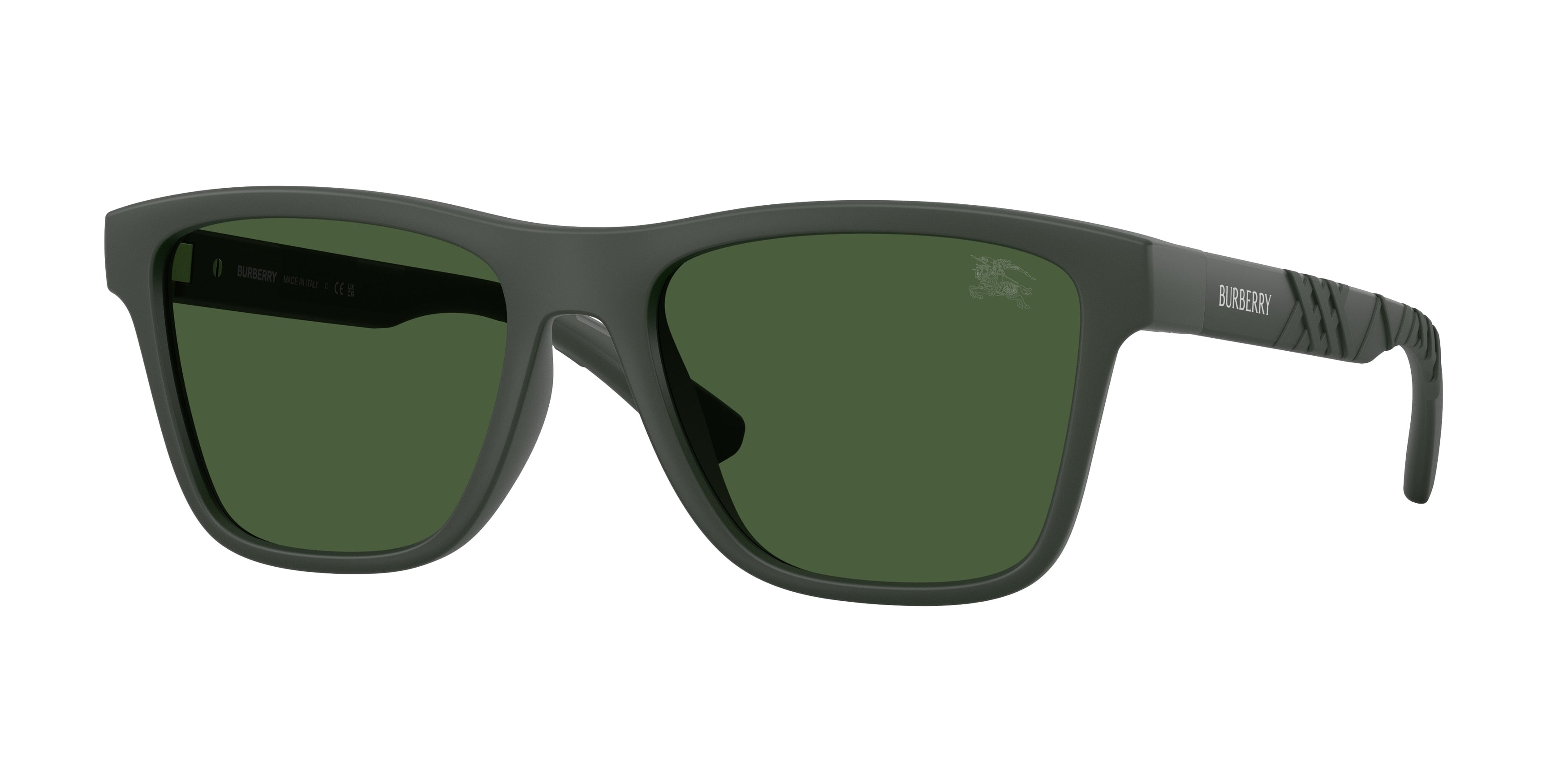 Burberry BE4482U Square Sunglasses 423271-Matte Green 55-145-18 - Color Map Green