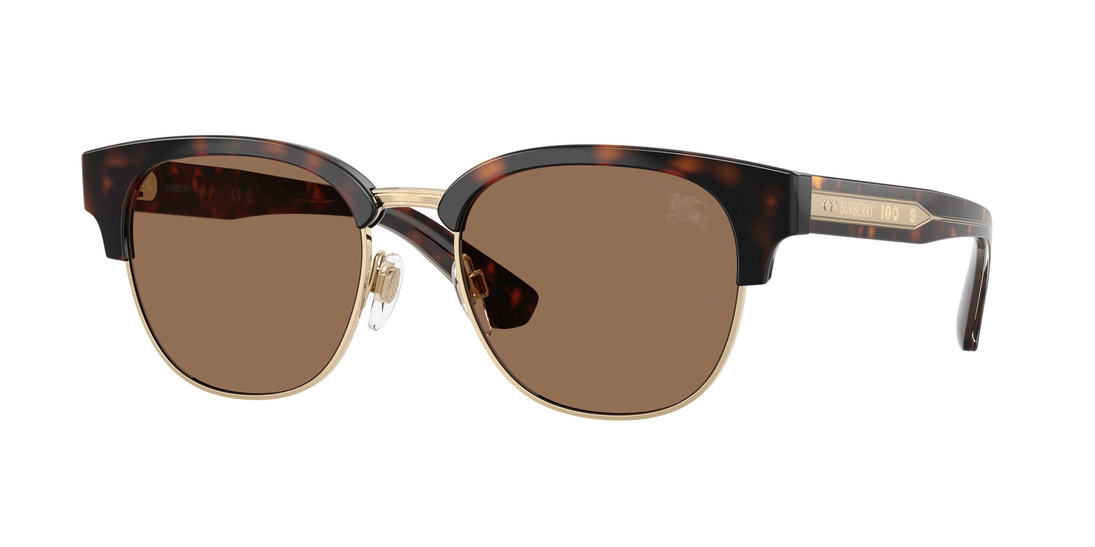 Burberry BE4485 Round Sunglasses 420573-Dark Havana 52-145-18 - Color Map Brown