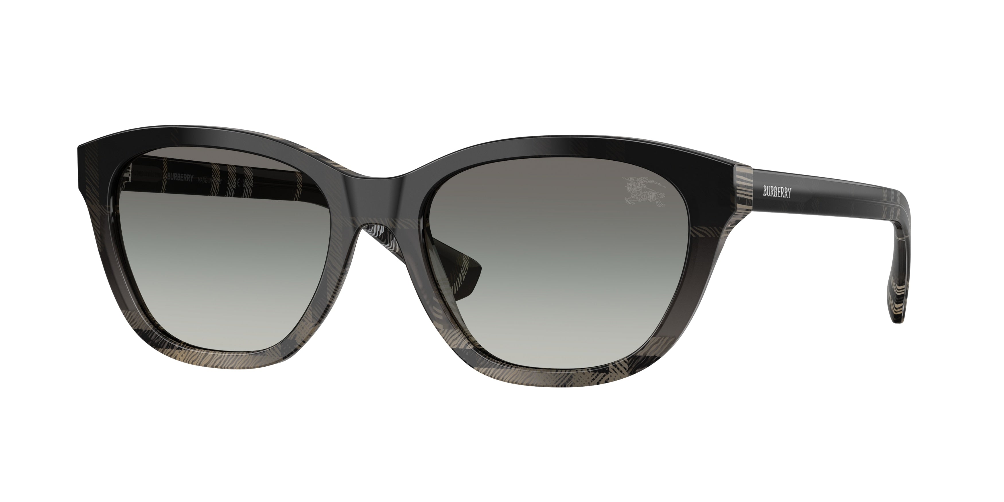 Burberry BE4486 Rectangle Sunglasses 42008G-Check Gradient Grey 54-140-18 - Color Map Grey