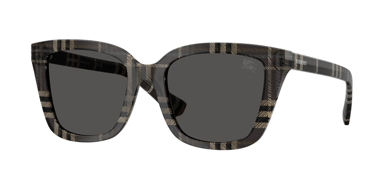 Burberry BE4487 Square Sunglasses 419987-Check Grey 52-140-19 - Color Map Grey