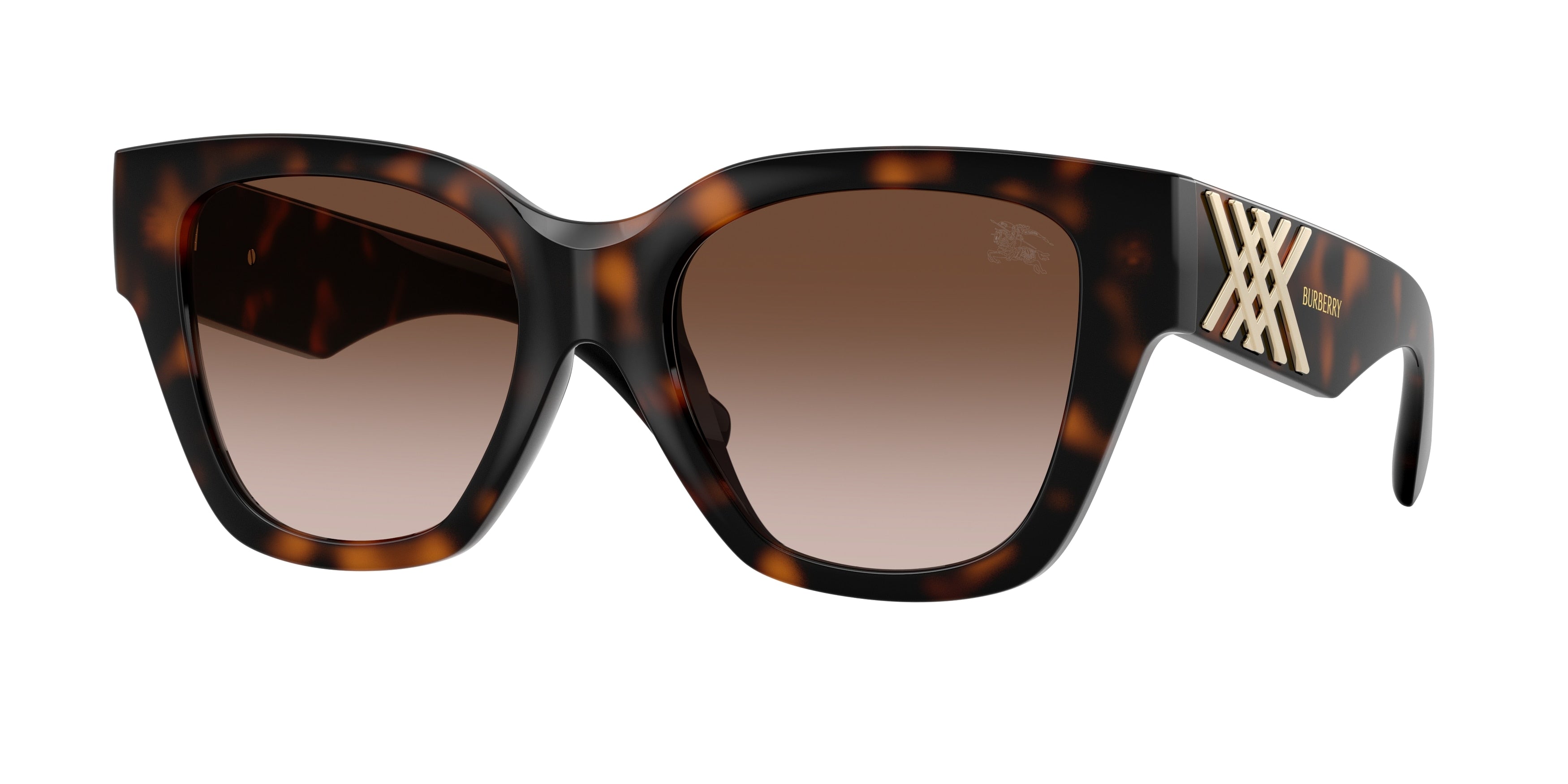 Burberry BE4489U Square Sunglasses 300213-Dark Havana 53-140-19 - Color Map Brown