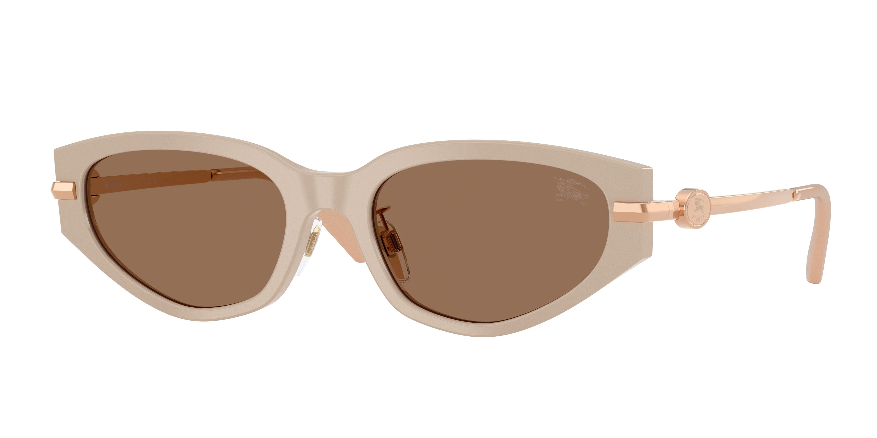 Burberry BE4493D Irregular Sunglasses 424473-Beige 56-145-19 - Color Map Beige