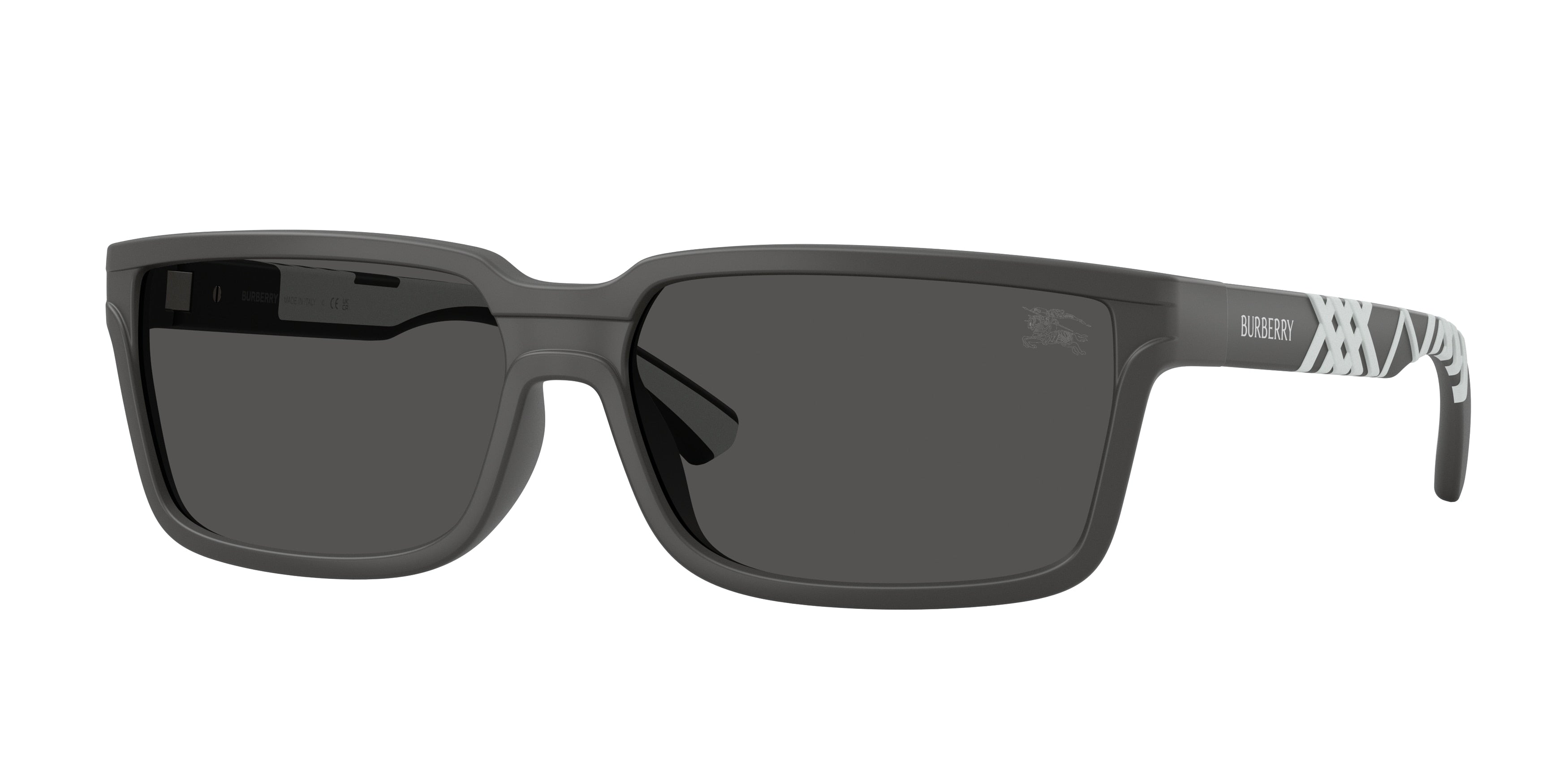 Burberry BE4495D Rectangle Sunglasses 423387-Matte Grey 61-145-15 - Color Map Grey