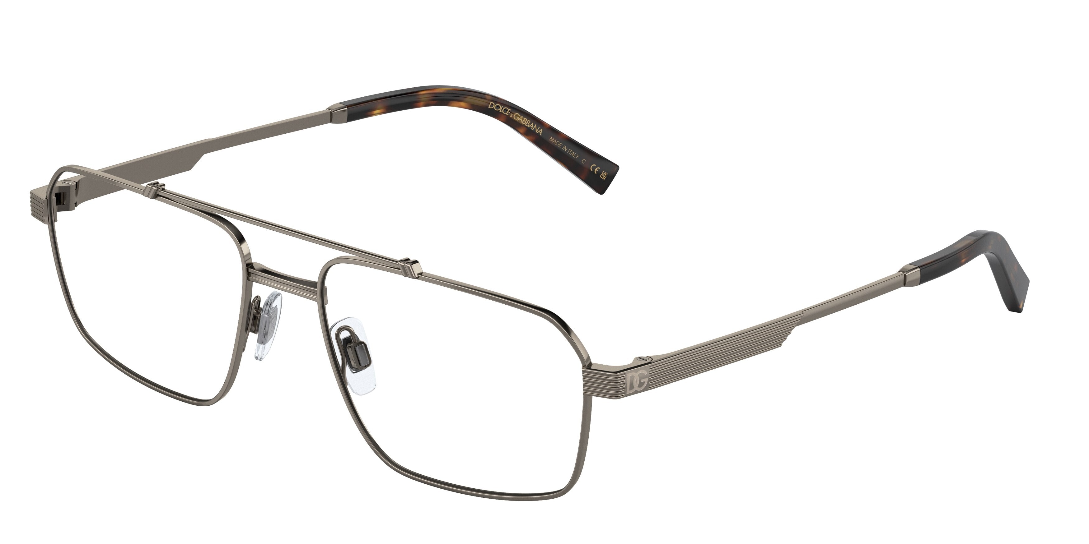DOLCE & GABBANA DG1345 Rectangle Eyeglasses 1335-Bronze 56-145-18 - Color Map Brown