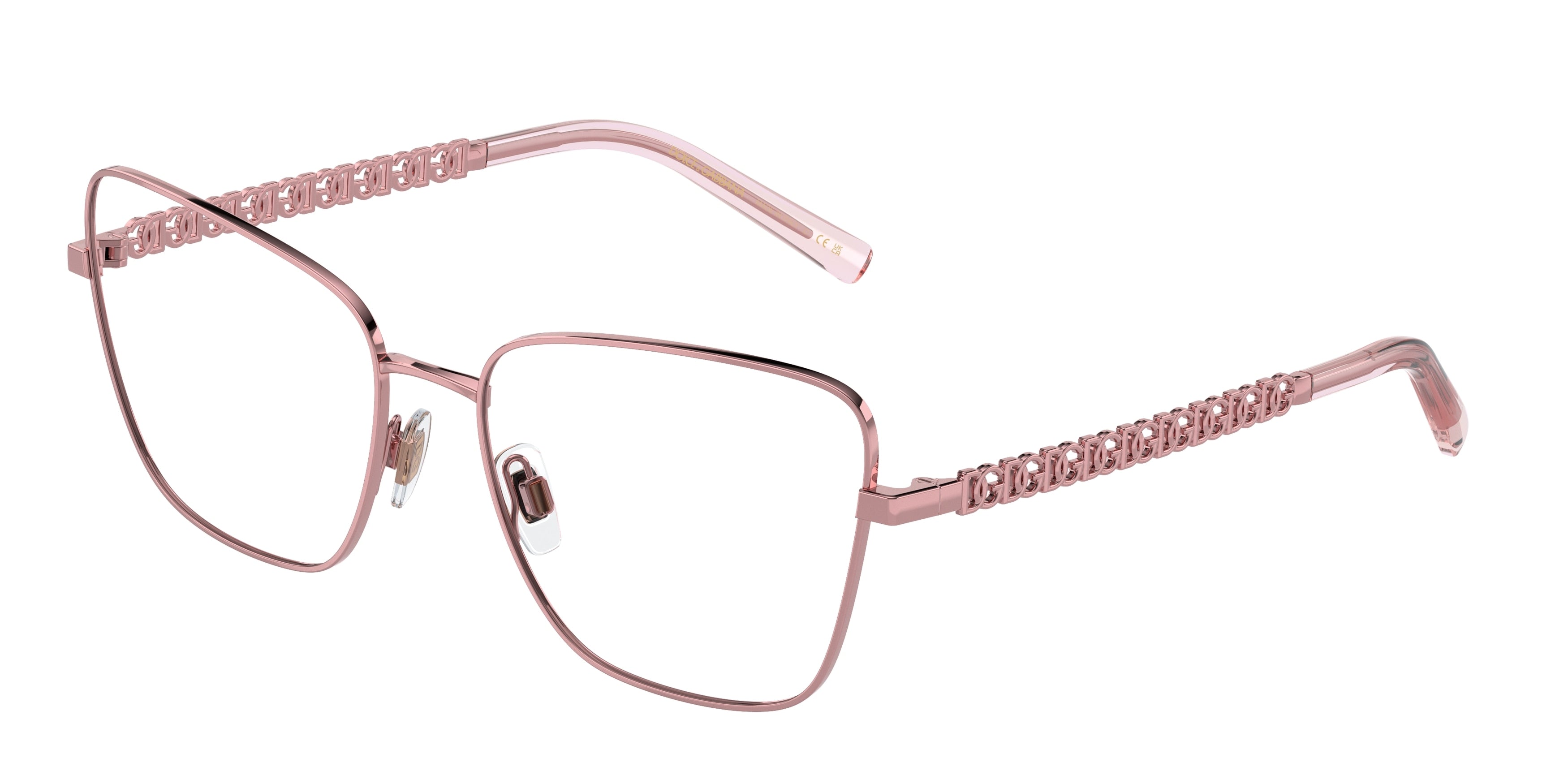 DOLCE & GABBANA DG1346 Butterfly Eyeglasses 1361-Rose 55-140-17 - Color Map Pink