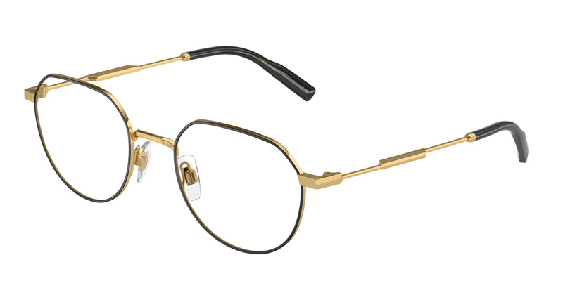 DOLCE & GABBANA DG1349 Phantos Eyeglasses 1311-Gold/Matte Black 52-145-21 - Color Map Gold