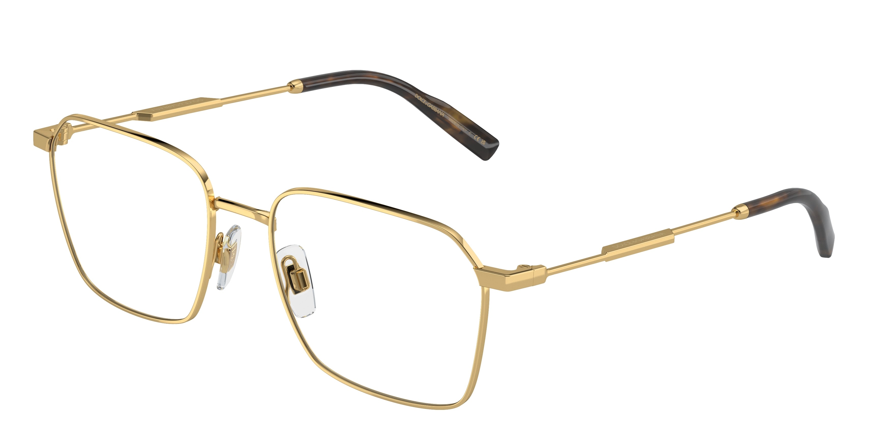 DOLCE & GABBANA DG1350 Pillow Eyeglasses 02-Gold 55-145-18 - Color Map Gold