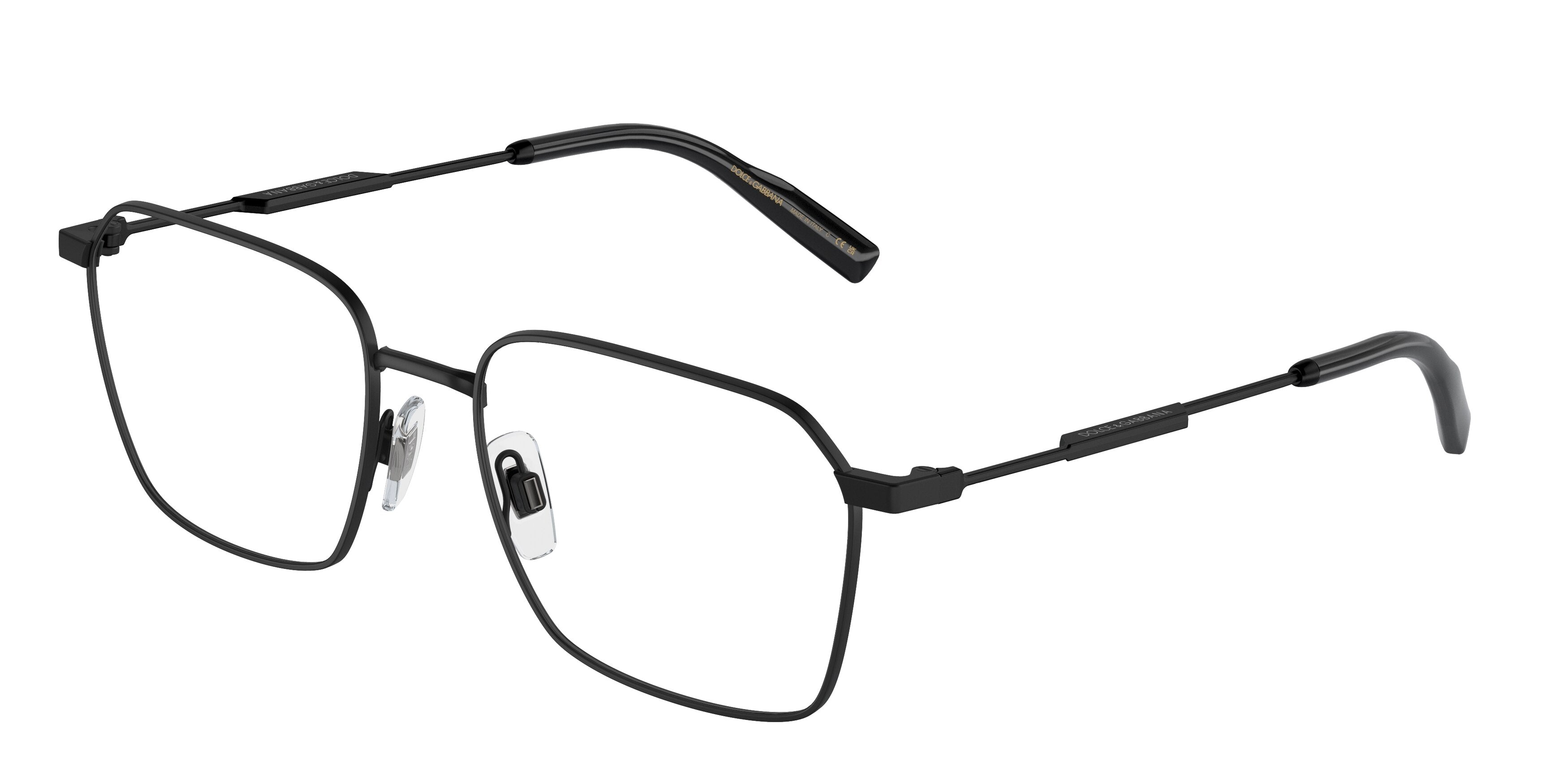 DOLCE & GABBANA DG1350 Pillow Eyeglasses 1106-Matte Black 55-145-18 - Color Map Black