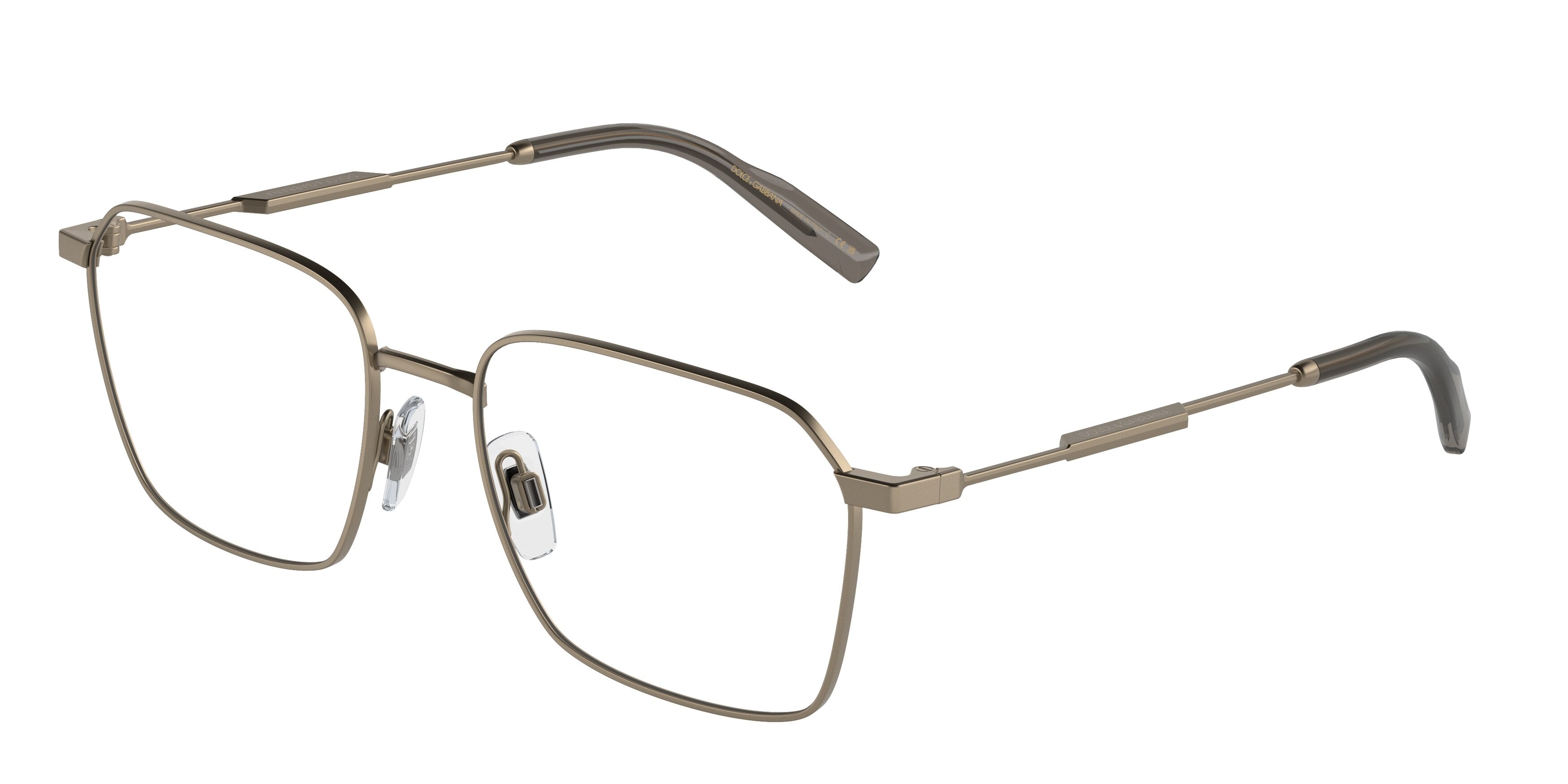 DOLCE & GABBANA DG1350 Pillow Eyeglasses 1352-Matte Bronze 55-145-18 - Color Map Copper