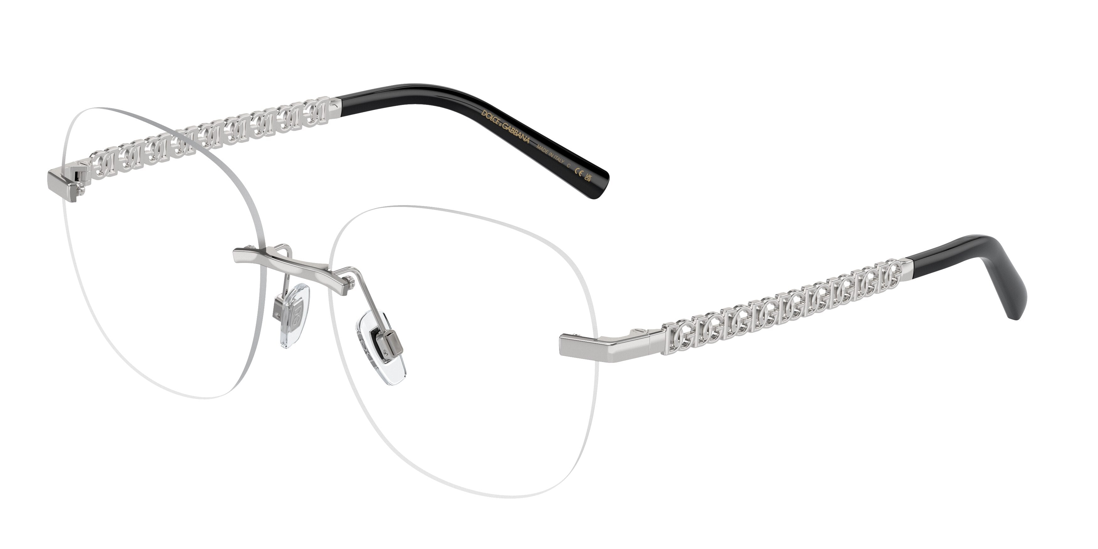 DOLCE & GABBANA DG1352 Phantos Eyeglasses 05-Silver 56-140-16 - Color Map Silver