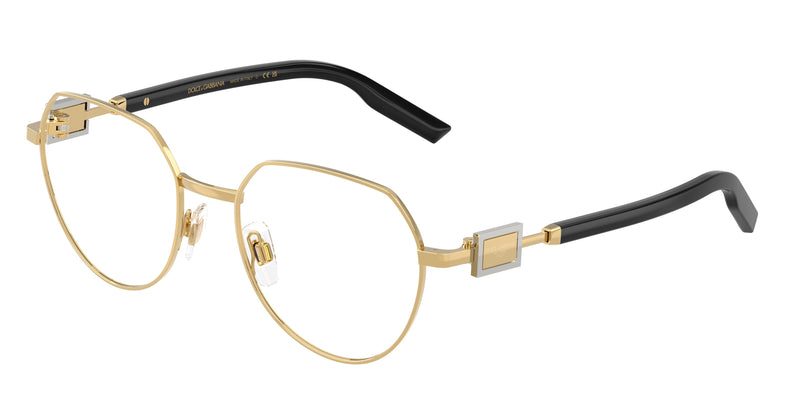 DOLCE & GABBANA DG1362 Phantos Eyeglasses 02-Gold 53-145-19 - Color Map Gold