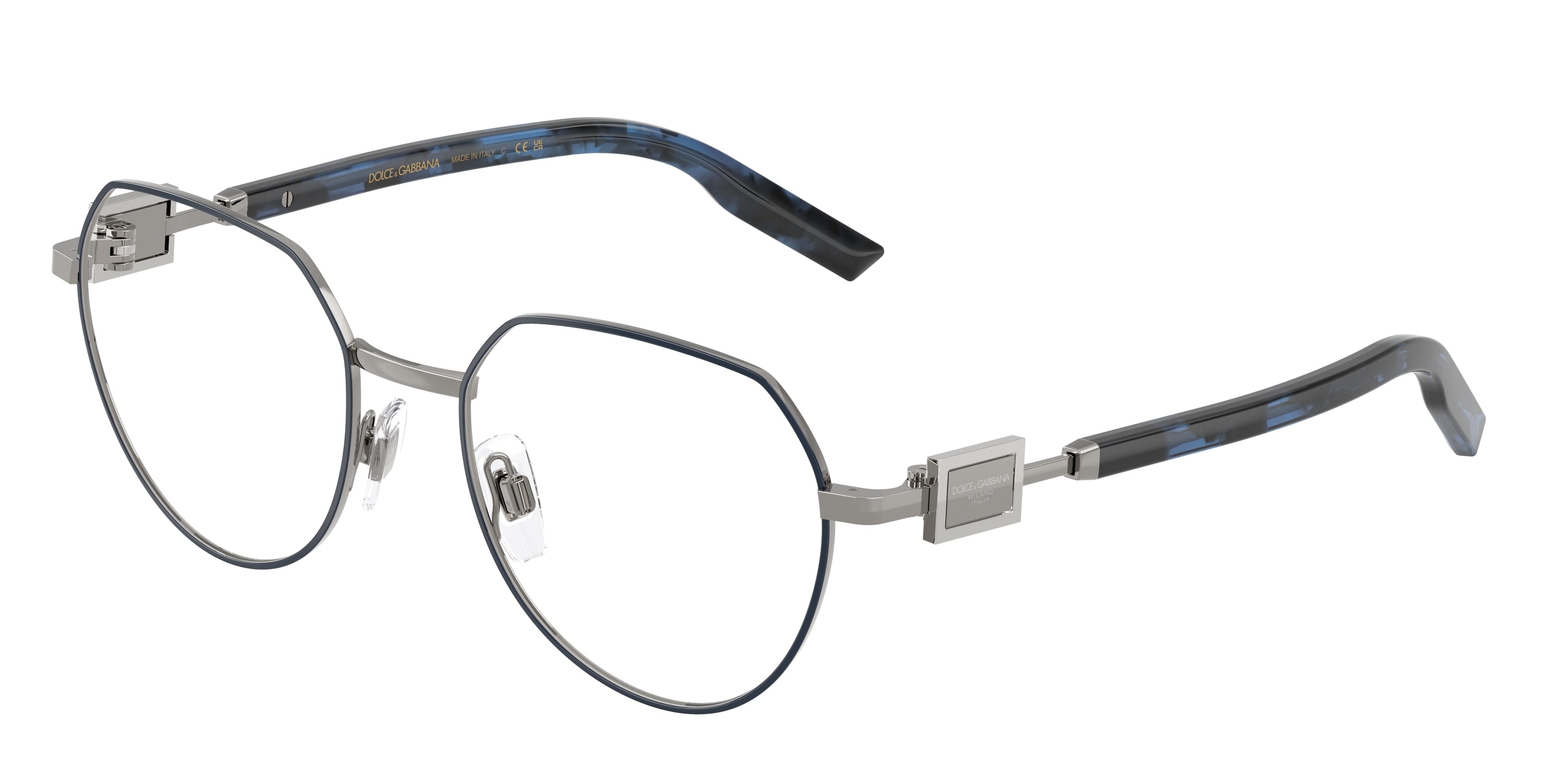 DOLCE & GABBANA DG1362 Phantos Eyeglasses 1349-Blue 53-145-19 - Color Map Blue
