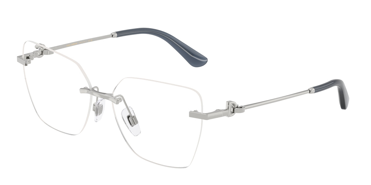 DOLCE & GABBANA DG1363 Cat Eye Eyeglasses 05-Silver 56-140-15 - Color Map Silver