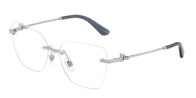 DOLCE & GABBANA DG1363 Cat Eye Eyeglasses 05-Silver 56-140-15 - Color Map Silver