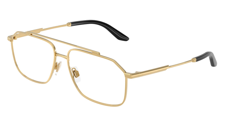 DOLCE & GABBANA DG1364 Pilot Eyeglasses 02-Gold 58-145-15 - Color Map Gold