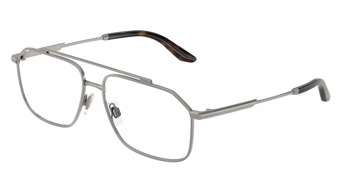 DOLCE & GABBANA DG1364 Pilot Eyeglasses 04-Gunmetal 58-145-15 - Color Map Grey