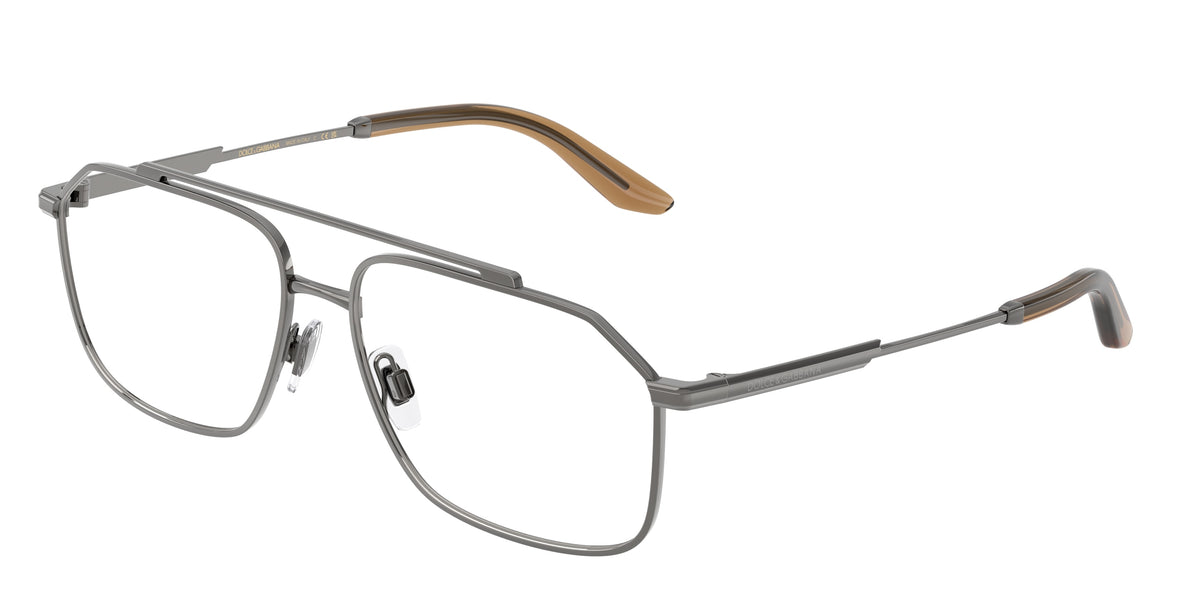 DOLCE & GABBANA DG1364 Pilot Eyeglasses 1335-Bronze 58-145-15 - Color Map Brown
