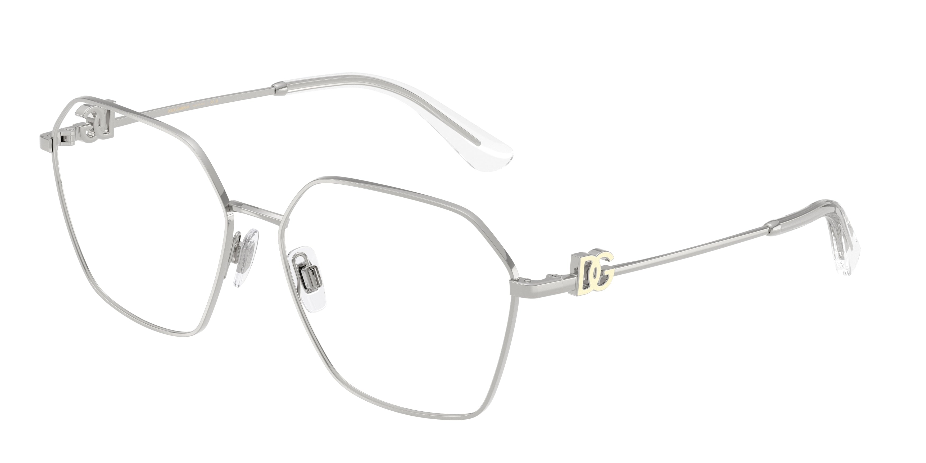 DOLCE & GABBANA DG1366 Phantos Eyeglasses 05-Silver 58-140-15 - Color Map Silver