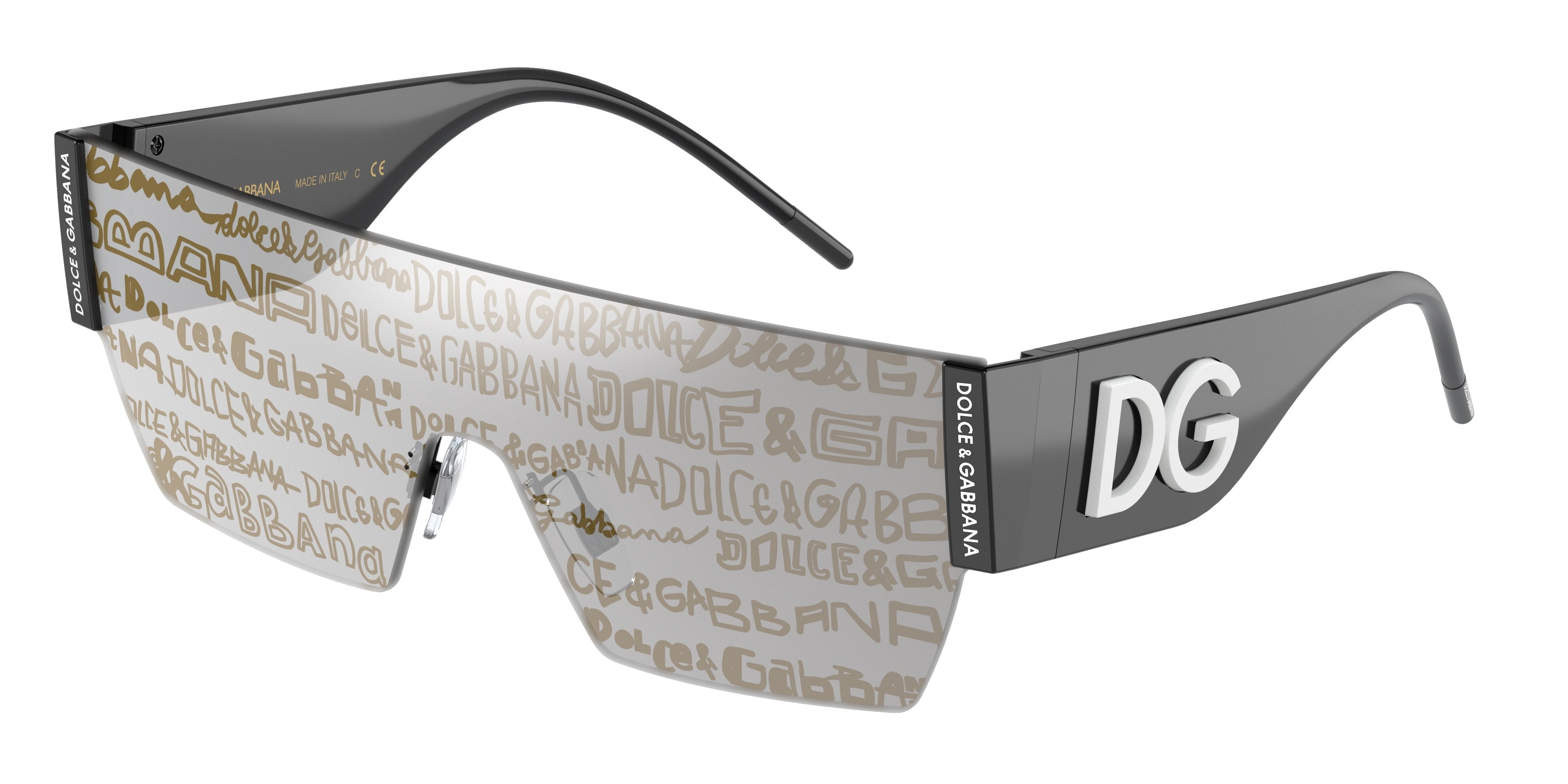 DOLCE & GABBANA DG2233 Cat Eye Sunglasses 3277K1-Black 43-145-143 - Color Map Black