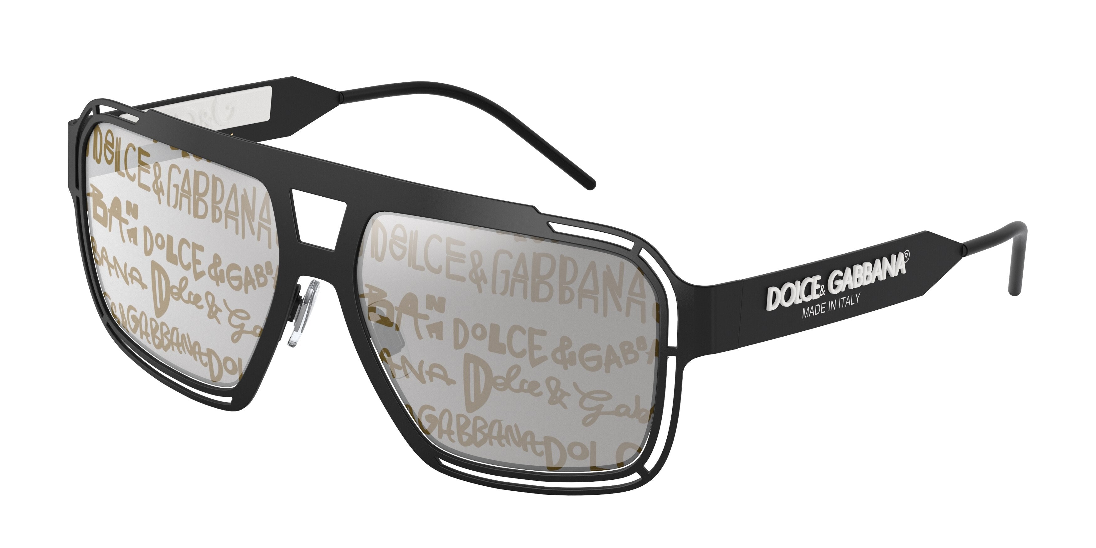 DOLCE & GABBANA DG2270 Square Sunglasses 1106K1-Matte Black 57-140-17 - Color Map Black