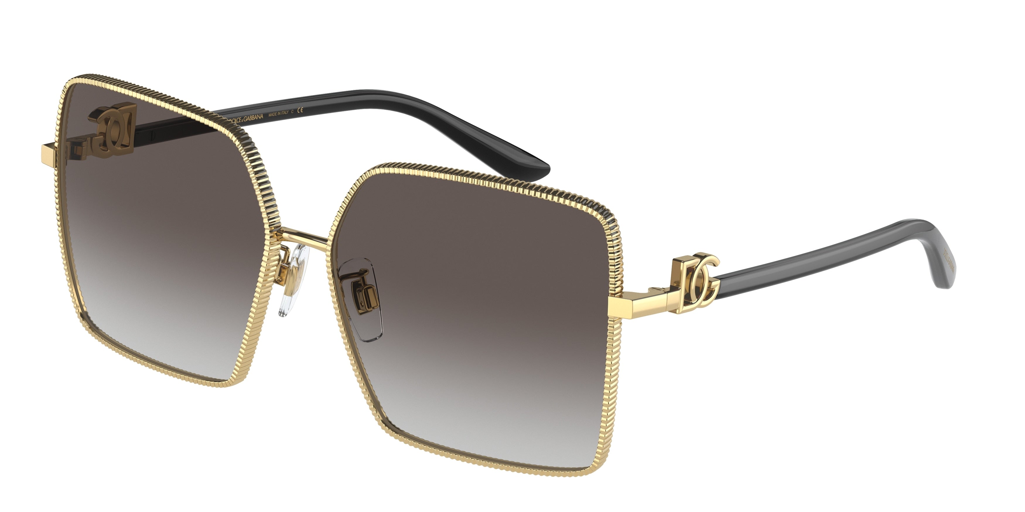 DOLCE & GABBANA DG2279 Square Sunglasses 02/8G-Gold 60-140-14 - Color Map Gold