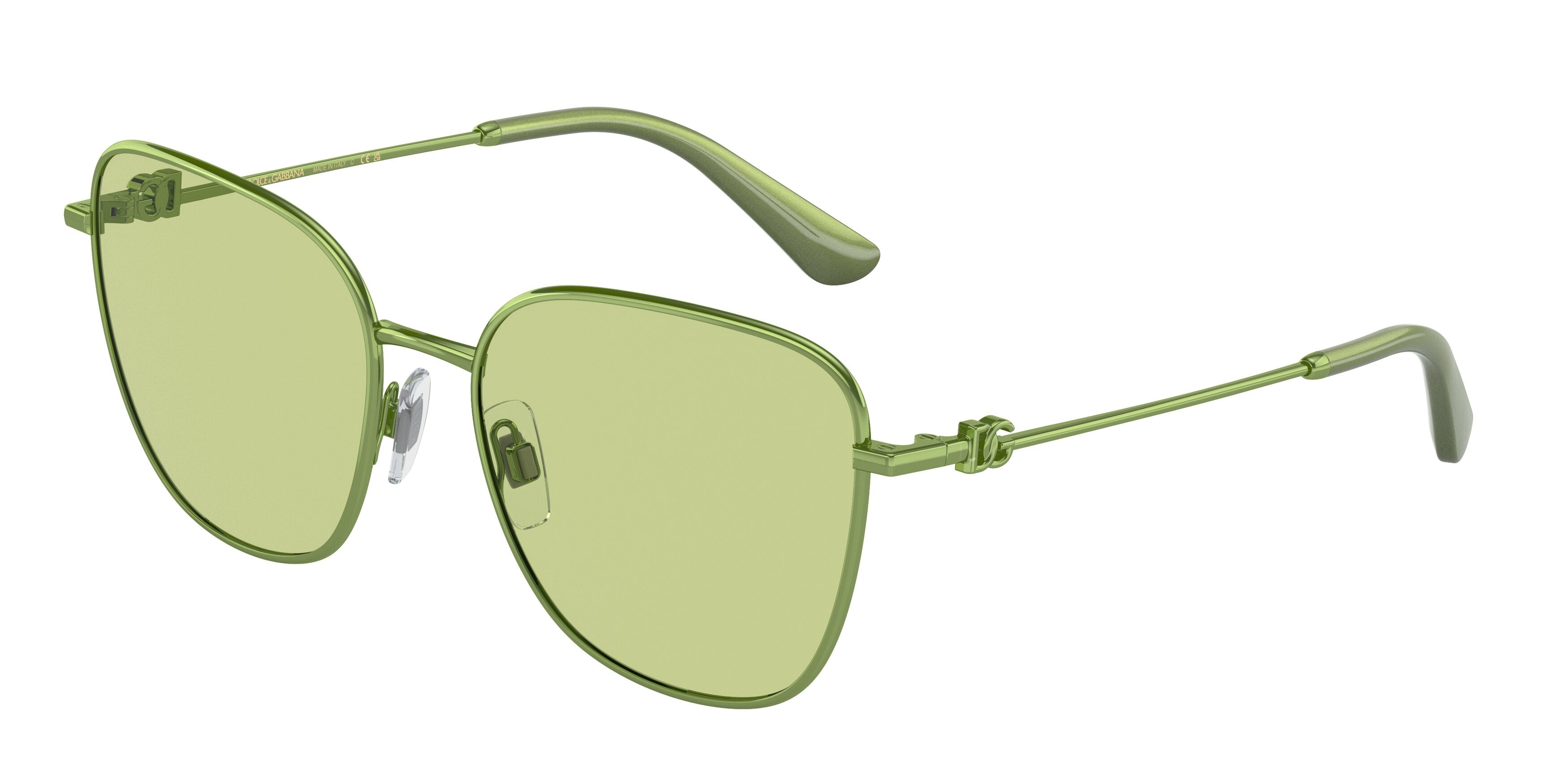 DOLCE & GABBANA DG2293 Butterfly Sunglasses 1314/2-Green 56-145-17 - Color Map Green