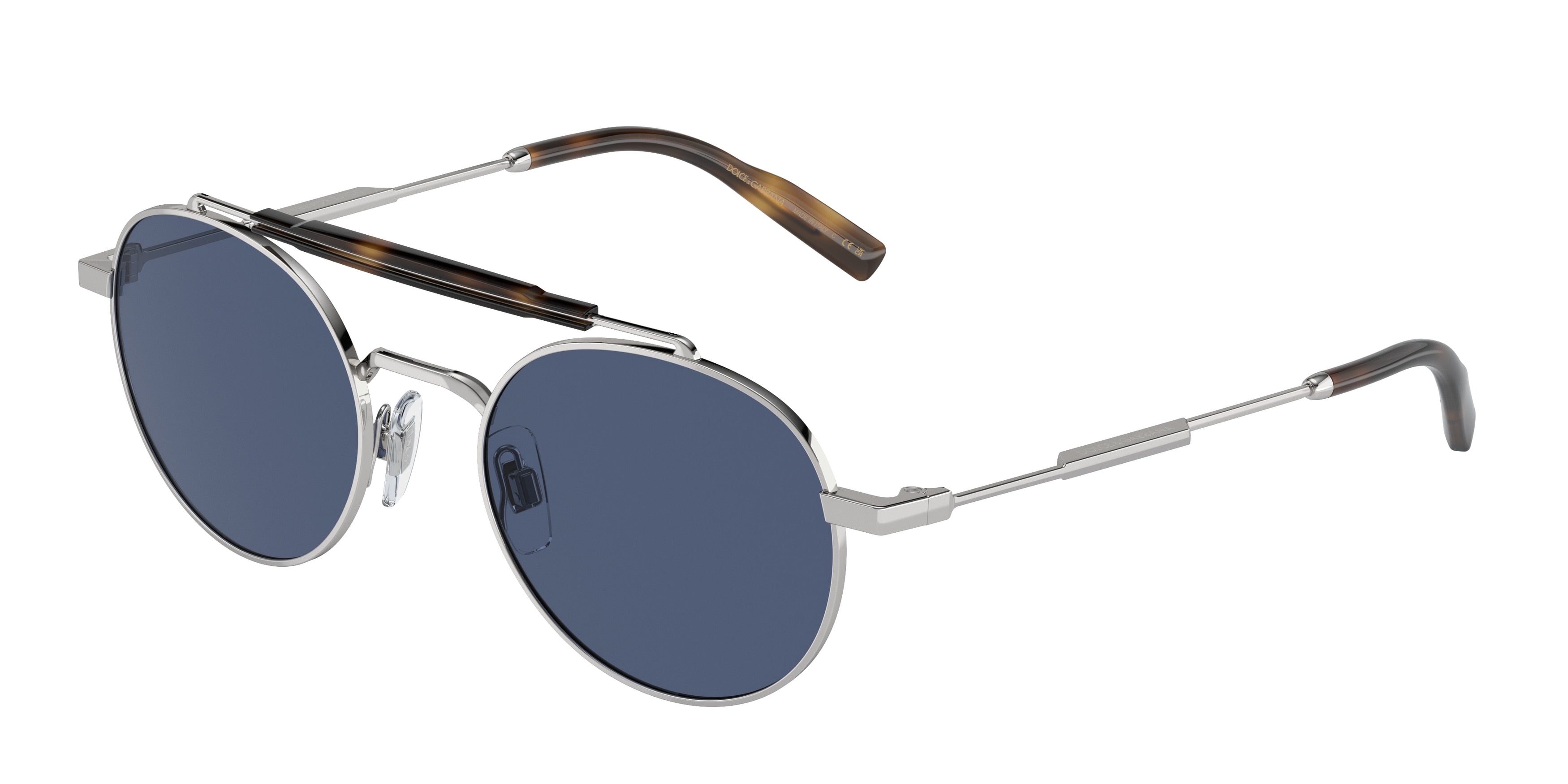 DOLCE & GABBANA DG2295 Round Sunglasses 05/80-Silver 51-145-21 - Color Map Silver