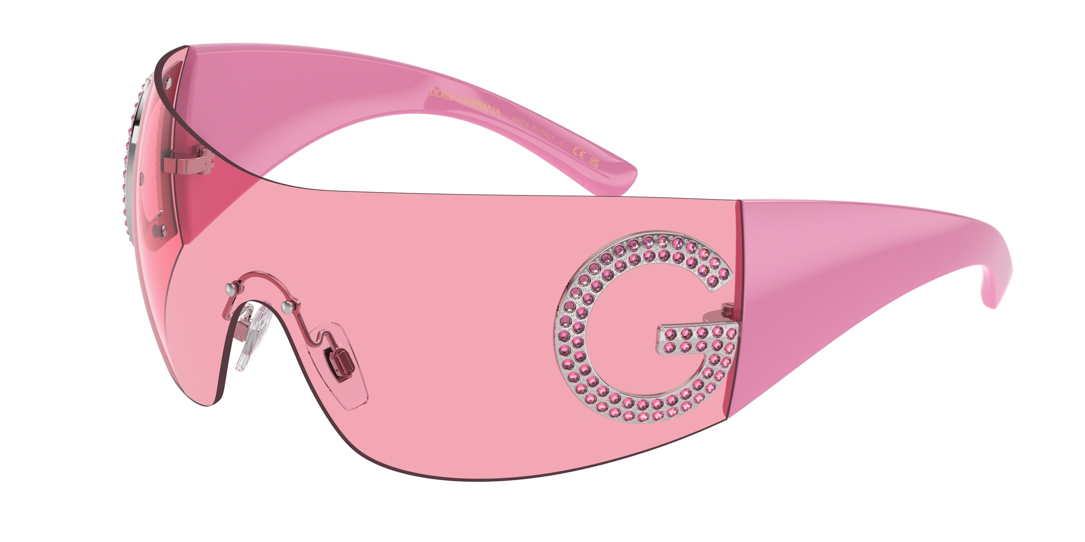 DOLCE & GABBANA DG2298B Pillow Sunglasses 05/84-Pink 0-120-140 - Color Map Pink