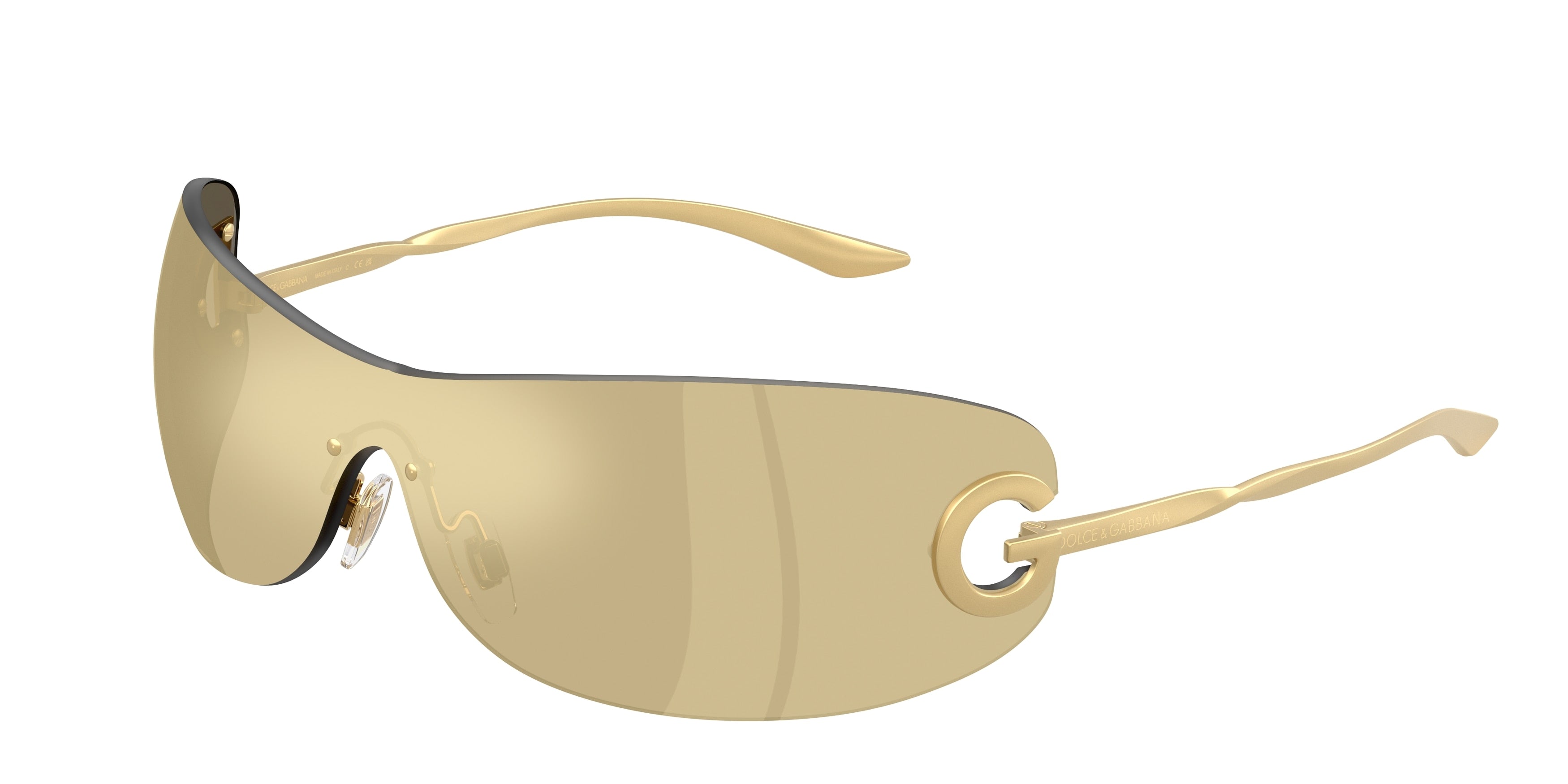 DOLCE & GABBANA DG2308 Butterfly Sunglasses 12246E-Matte Gold 0-125-141 - Color Map Gold