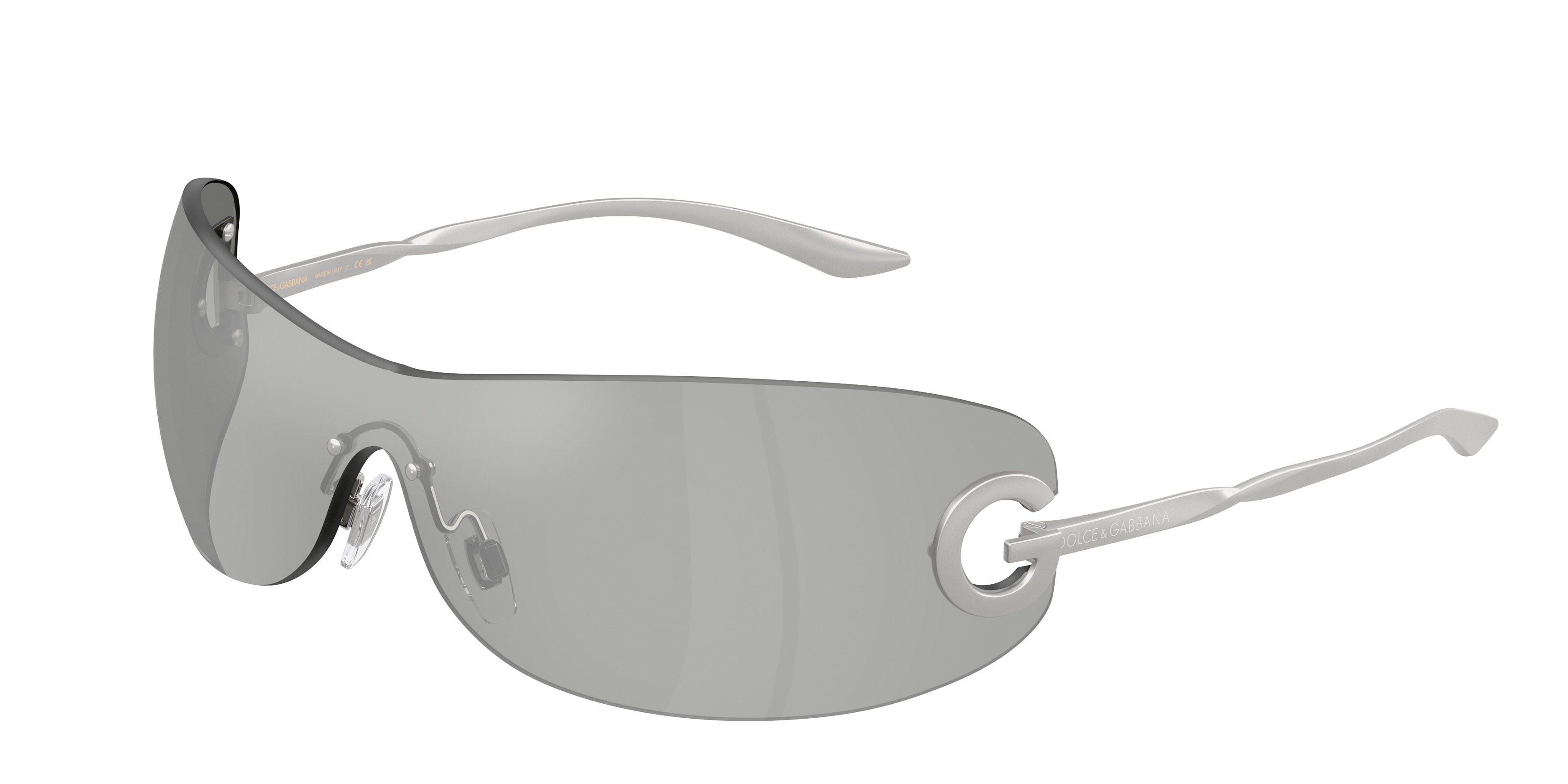 DOLCE & GABBANA DG2308 Butterfly Sunglasses 13648V-Matte Silver 0-125-141 - Color Map Silver