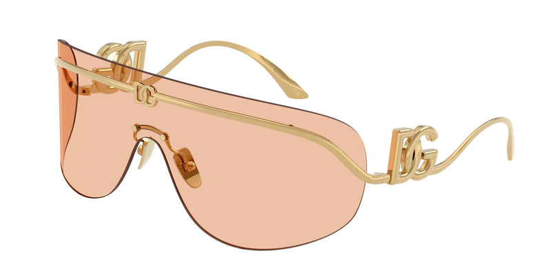 DOLCE & GABBANA DG2320 Pillow Sunglasses 02/73-Gold 0-115-140 - Color Map Gold