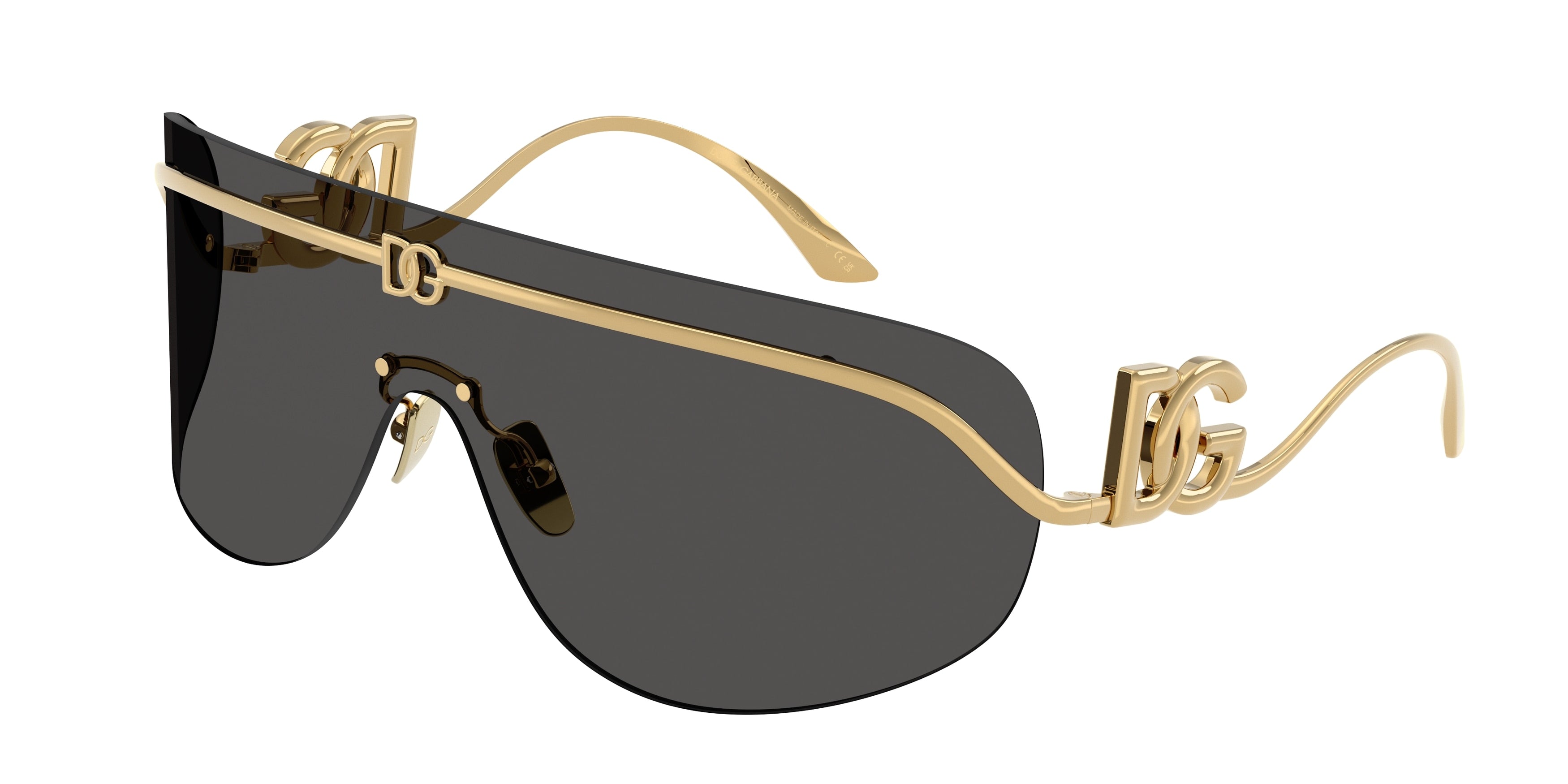 DOLCE & GABBANA DG2320 Pillow Sunglasses 02/87-Gold 0-115-140 - Color Map Gold