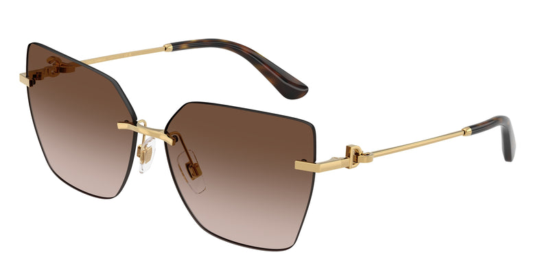 DOLCE & GABBANA DG2321 Cat Eye Sunglasses 02/13-Gold 62-140-14 - Color Map Gold