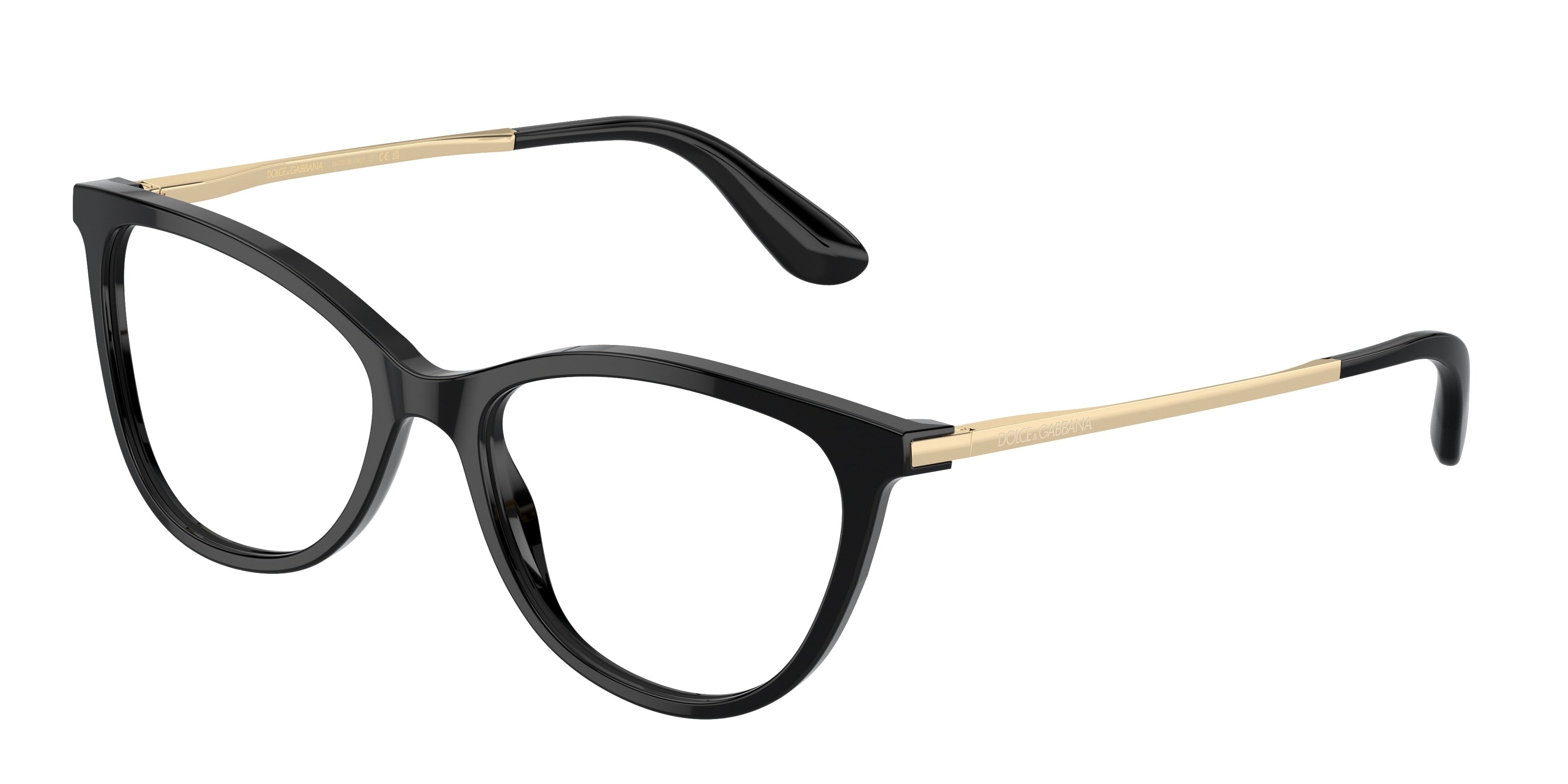 DOLCE & GABBANA DG3258 Butterfly Eyeglasses  501-Black 54-140-17 - Color Map Black
