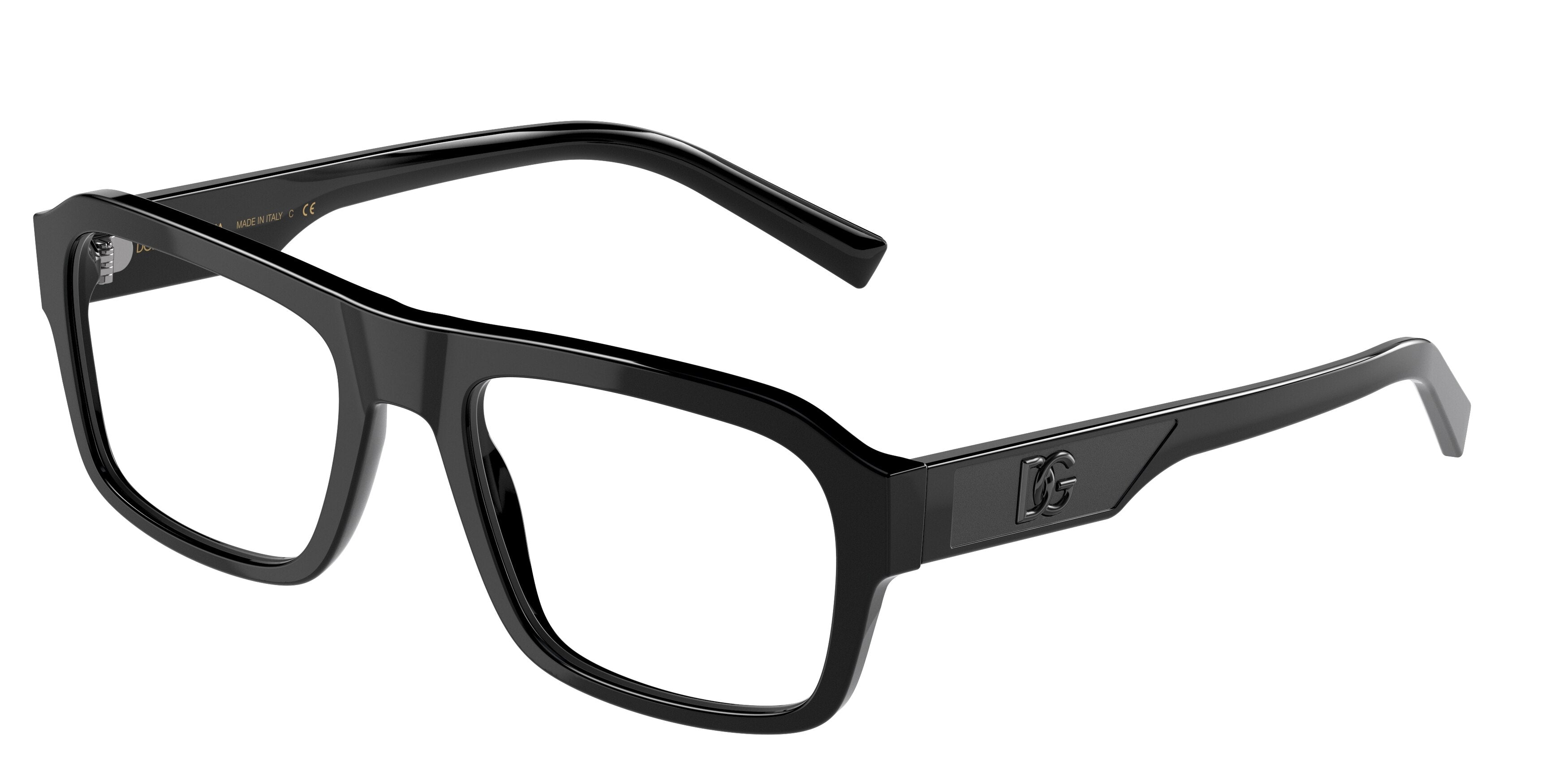 DOLCE & GABBANA DG3351 Pillow Eyeglasses 501-Black 55-150-20 - Color Map Black