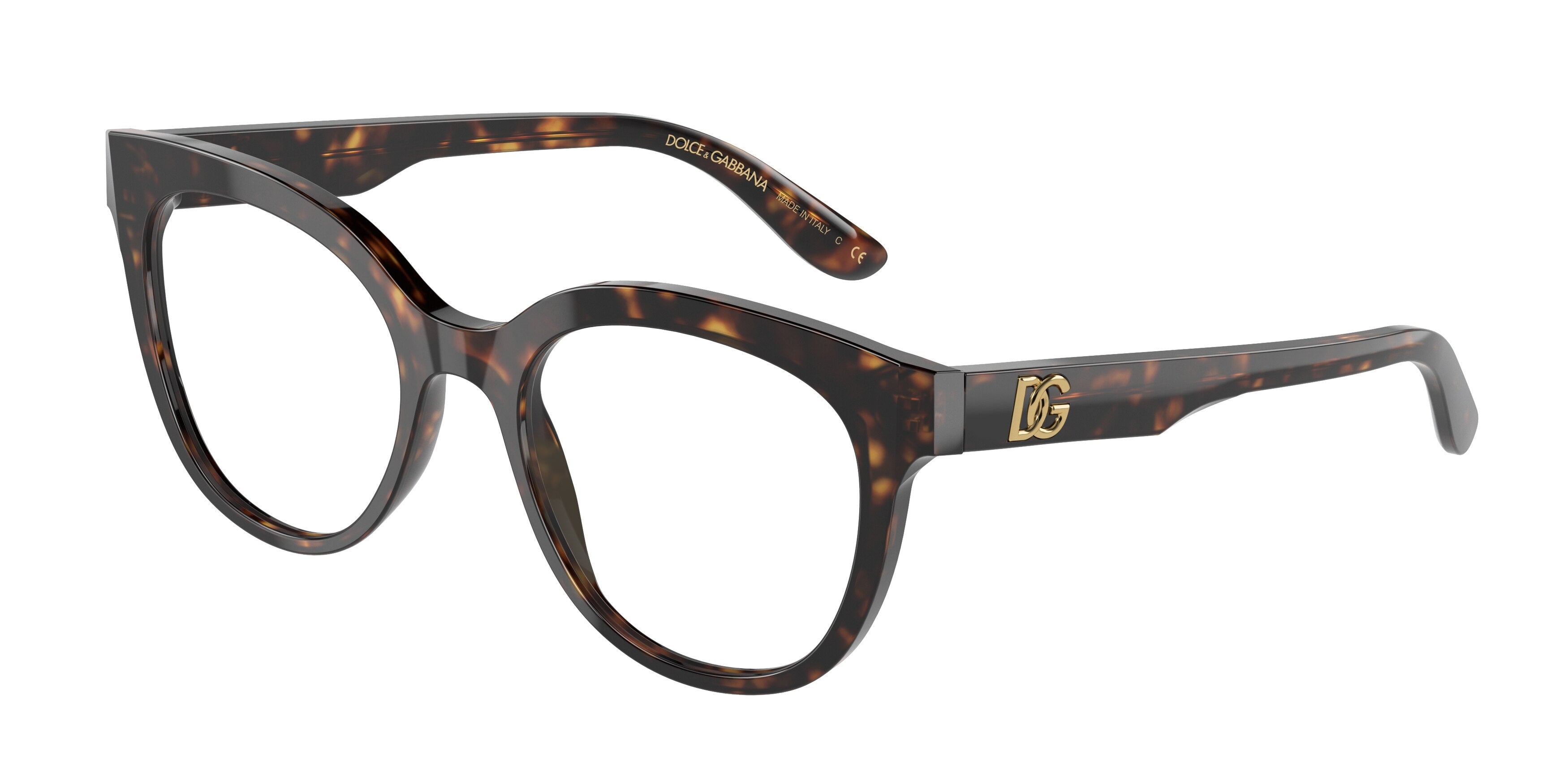 DOLCE & GABBANA DG3353F Phantos Eyeglasses  502-Havana 51-140-19 - Color Map Tortoise