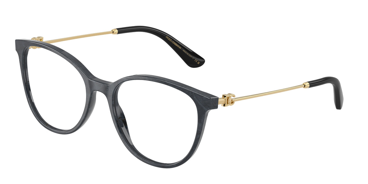DOLCE & GABBANA DG3363 Butterfly Eyeglasses 3441-Lace Grey 54-145-18 - Color Map Grey