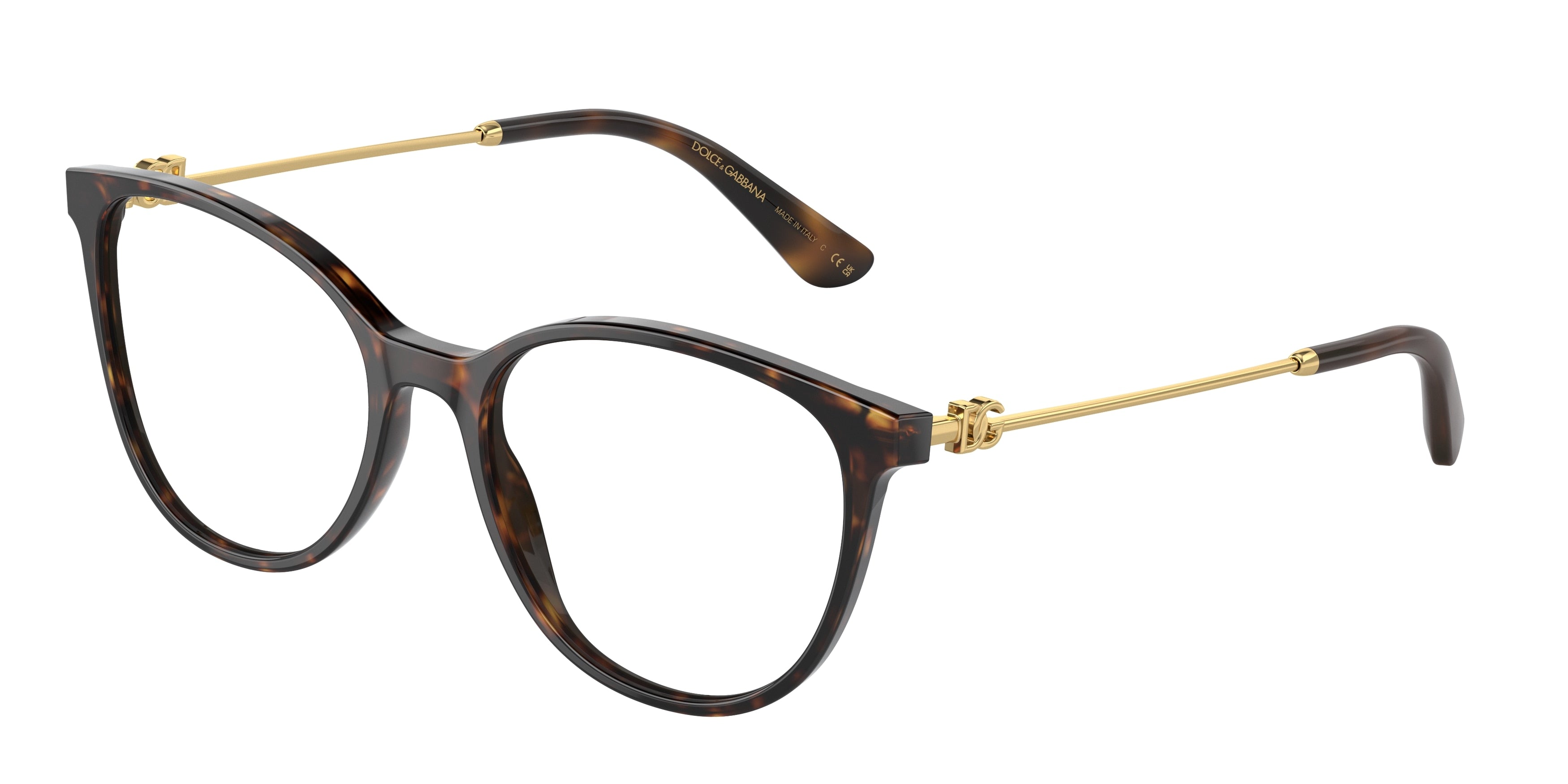 DOLCE & GABBANA DG3363 Butterfly Eyeglasses 502-Havana 54-145-18 - Color Map Tortoise