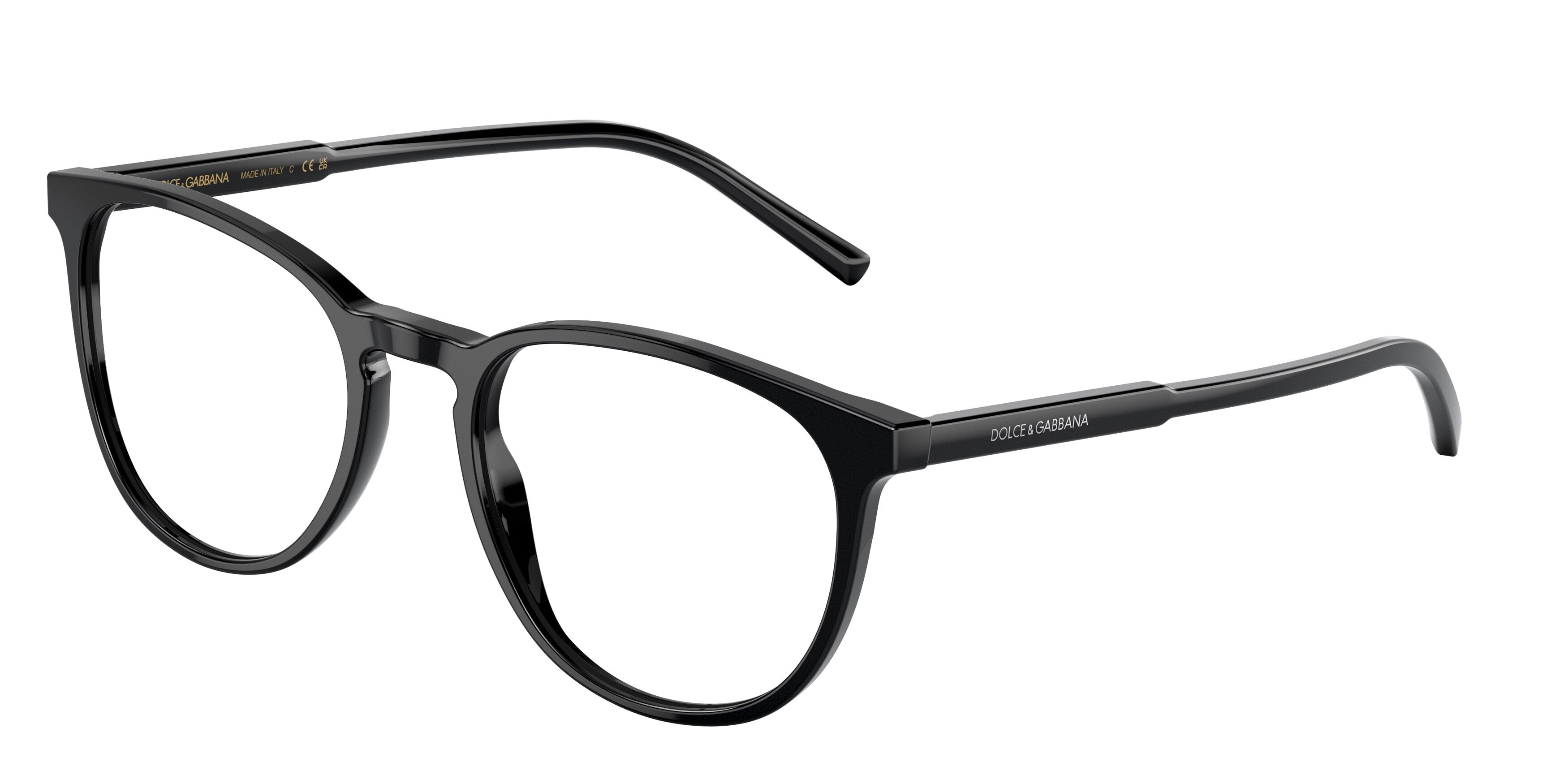 DOLCE & GABBANA DG3366F Phantos Eyeglasses 501-Black 54-145-20 - Color Map Black