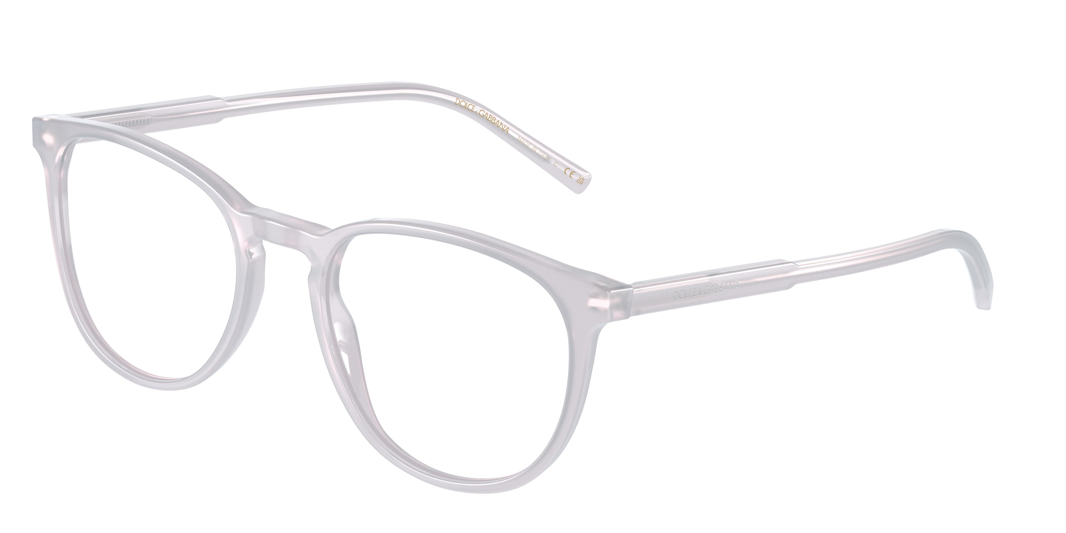 DOLCE & GABBANA DG3366 Phantos Eyeglasses 3420-Opal Crystal 54-145-20 - Color Map Transparent